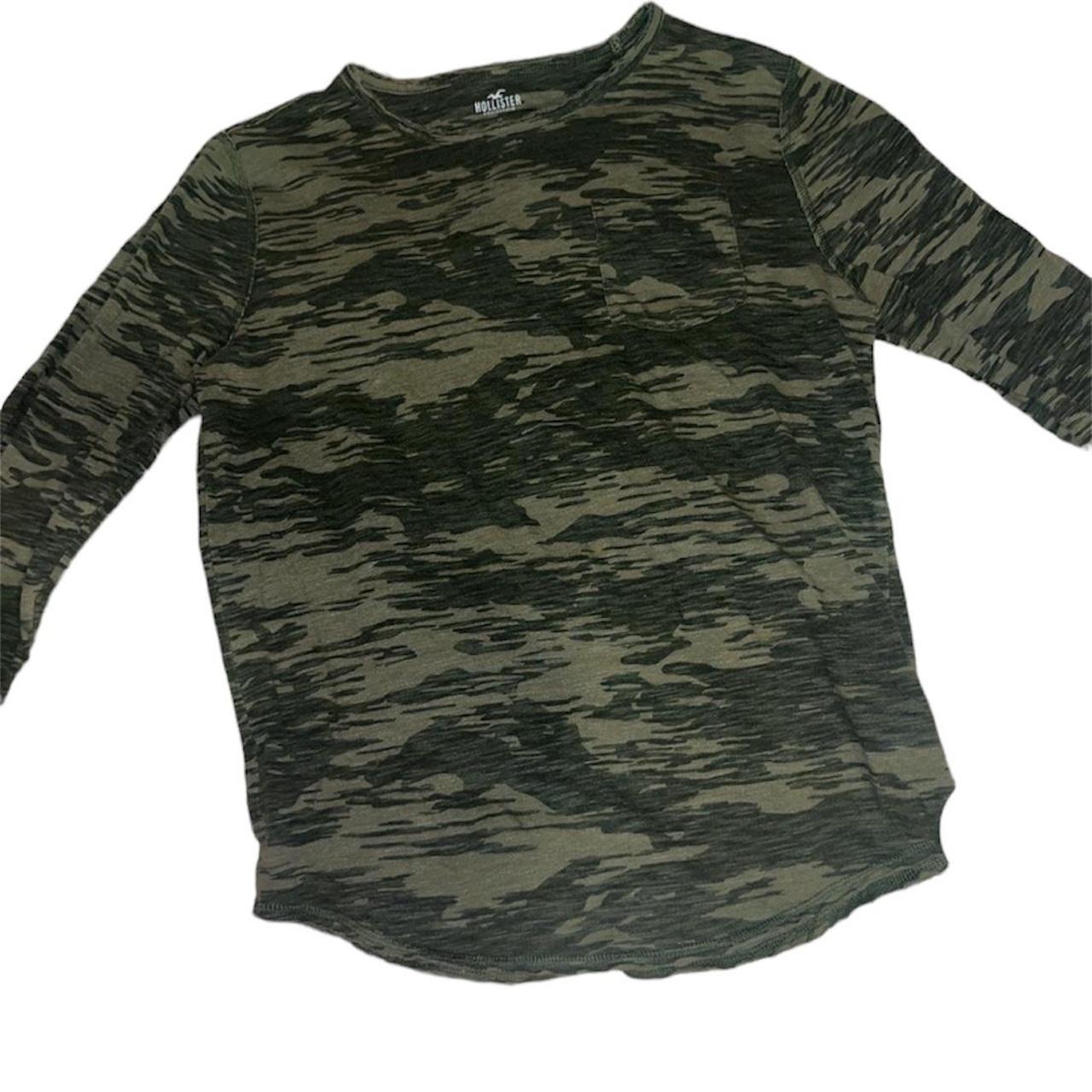 Hollister California Army Green Camo Print