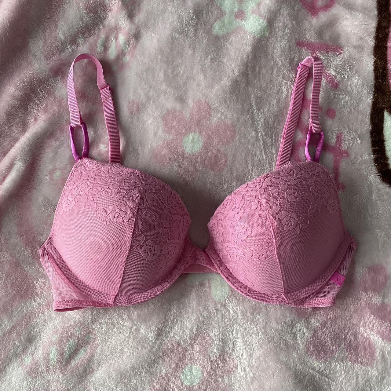 🎀 Pink Floral Victorias Secret Push Up Bra 🎀 Size Depop 