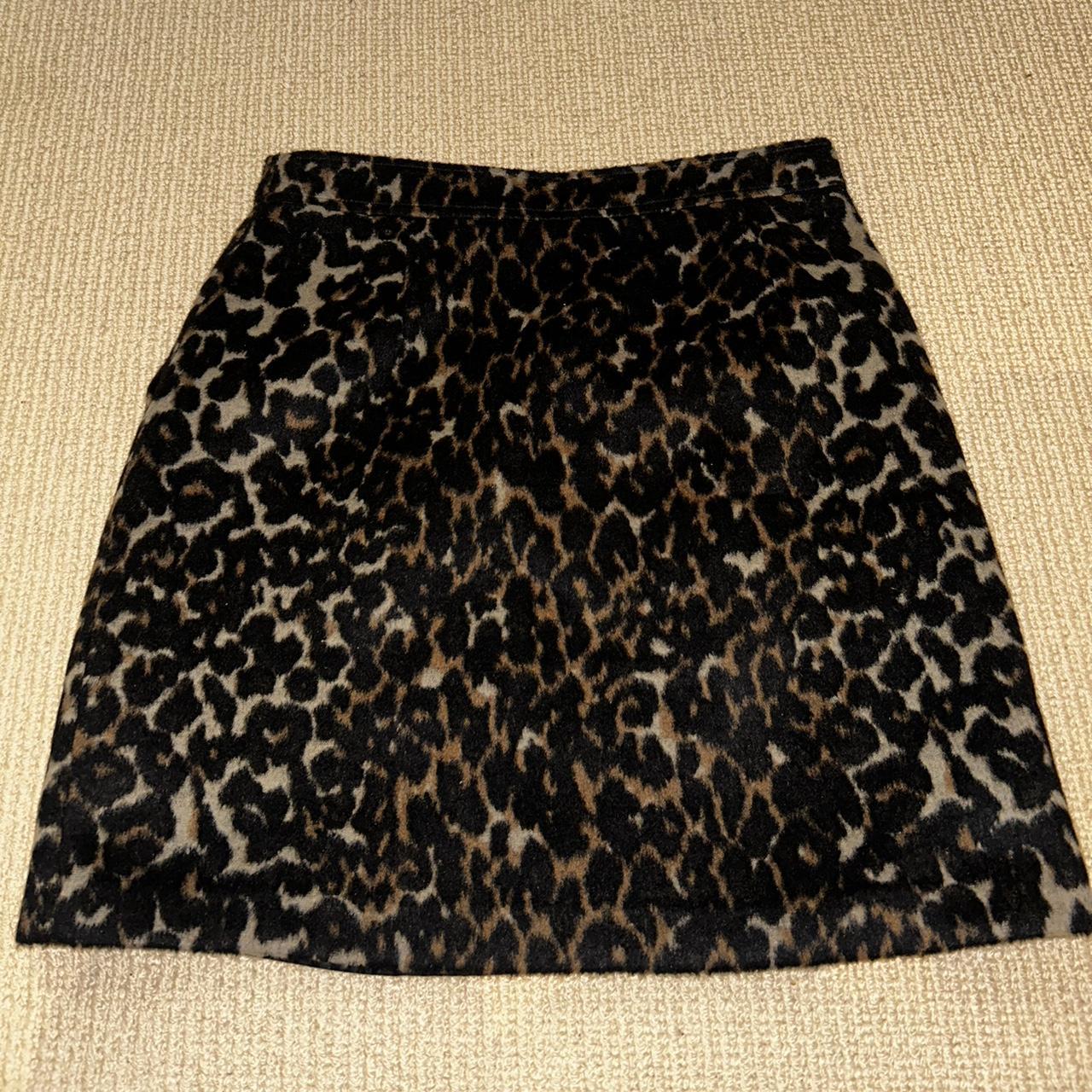 Vero Moda Leopard Print Mini Skirt Size
