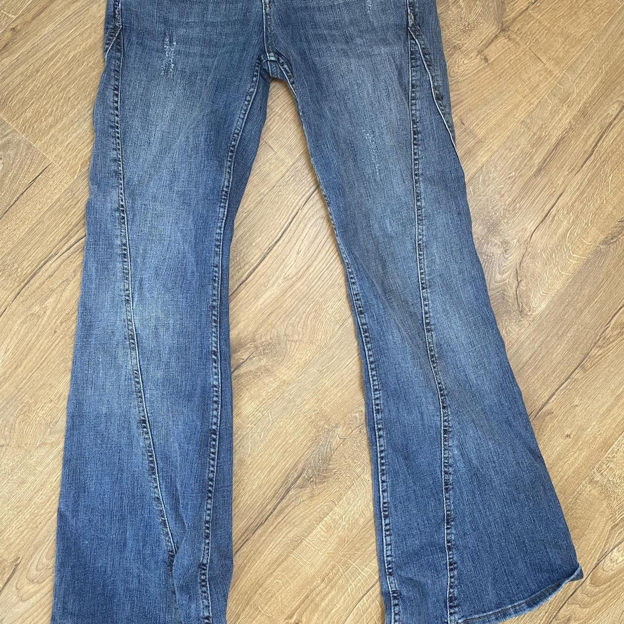 Urban Outfitters Low Rise Flare Jeans Waist... - Depop