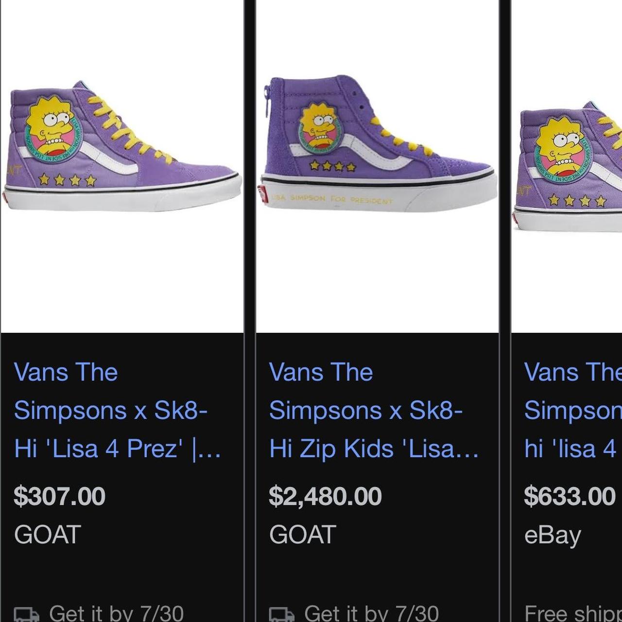 Vans Die Simpsons Vans Sk8-Hi The Simpsons Lisa Hype Stew Sneakers