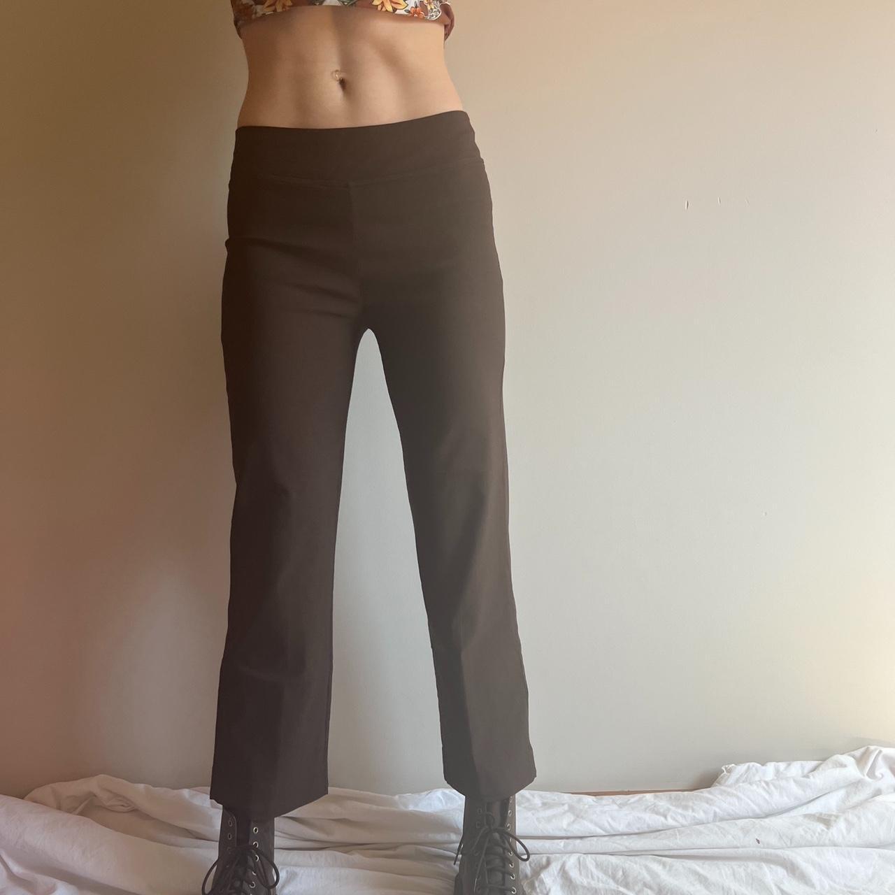 Brown low rise trouser pants 🐉 labelled a size S... Depop