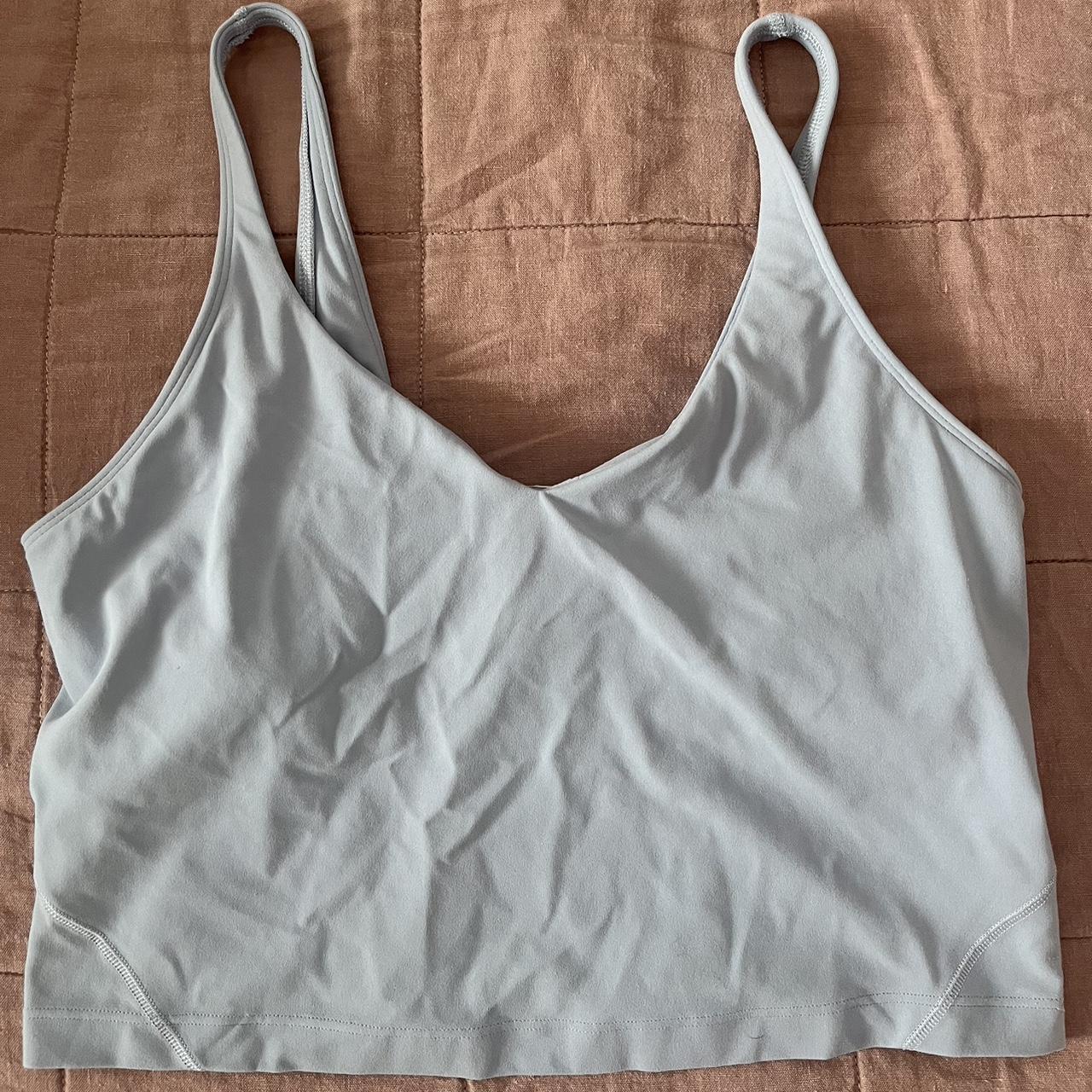 White lululemon align tank , size 2 , worn twice - Depop