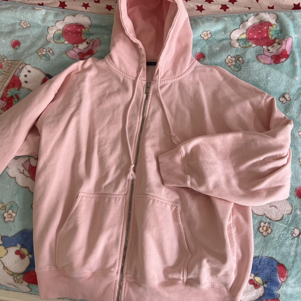 pink brandy zip up hoodie