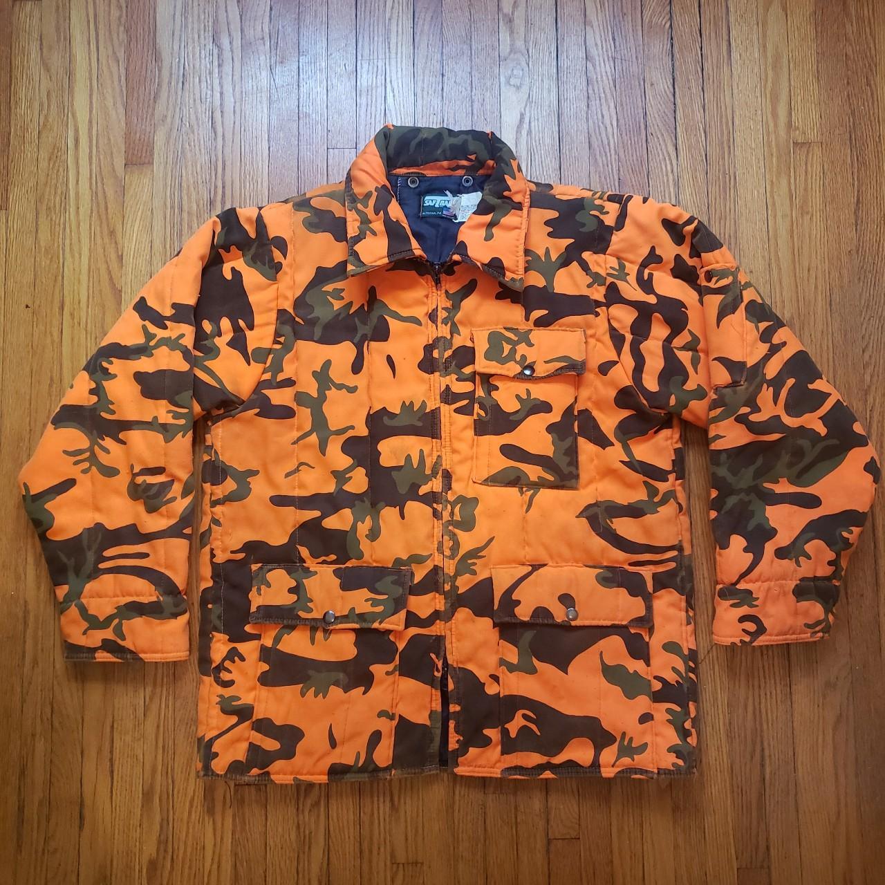 SafTBak orange camo hunting Jacket Size XL Clean... - Depop