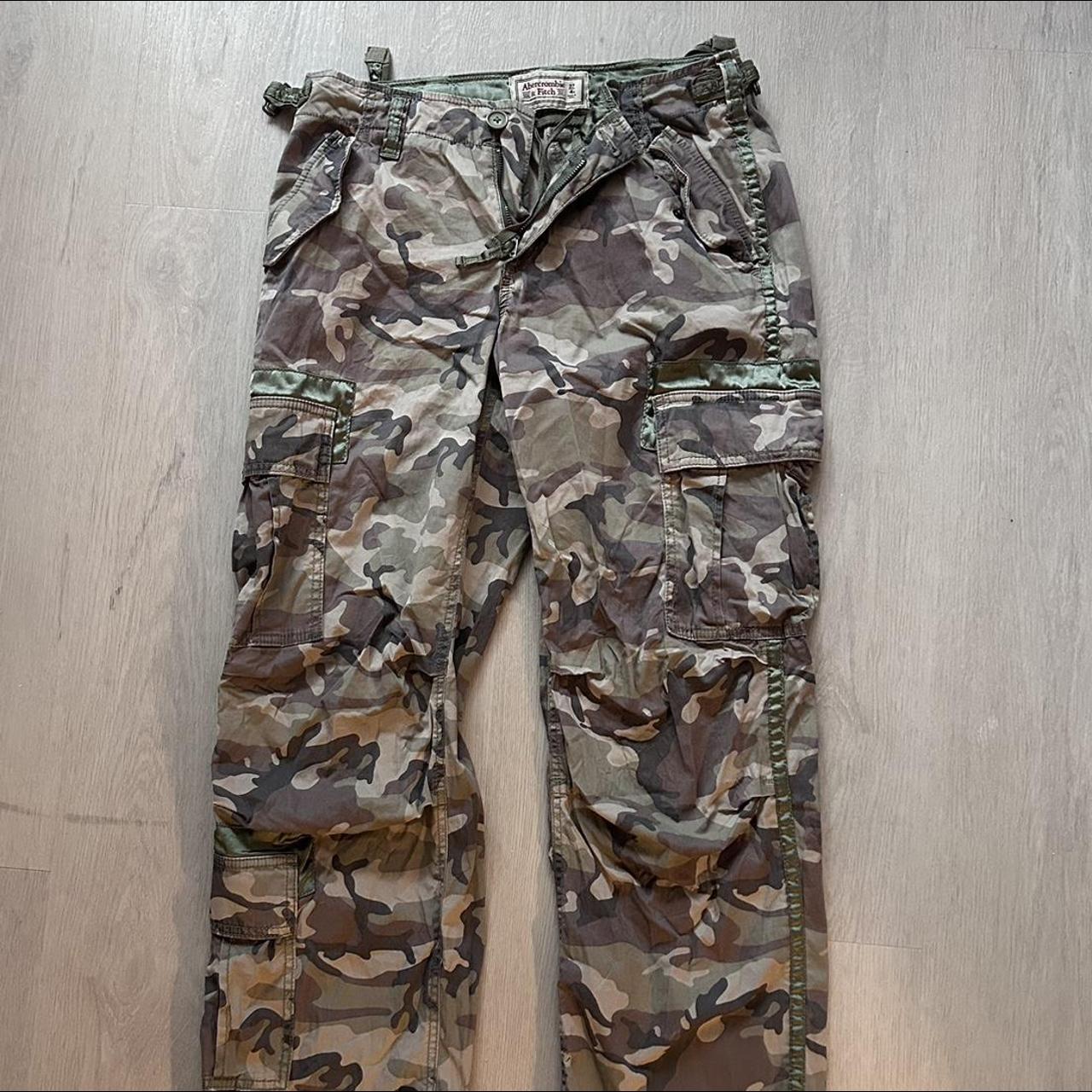 Camo cargo pants! Adjustable waist and they have... - Depop
