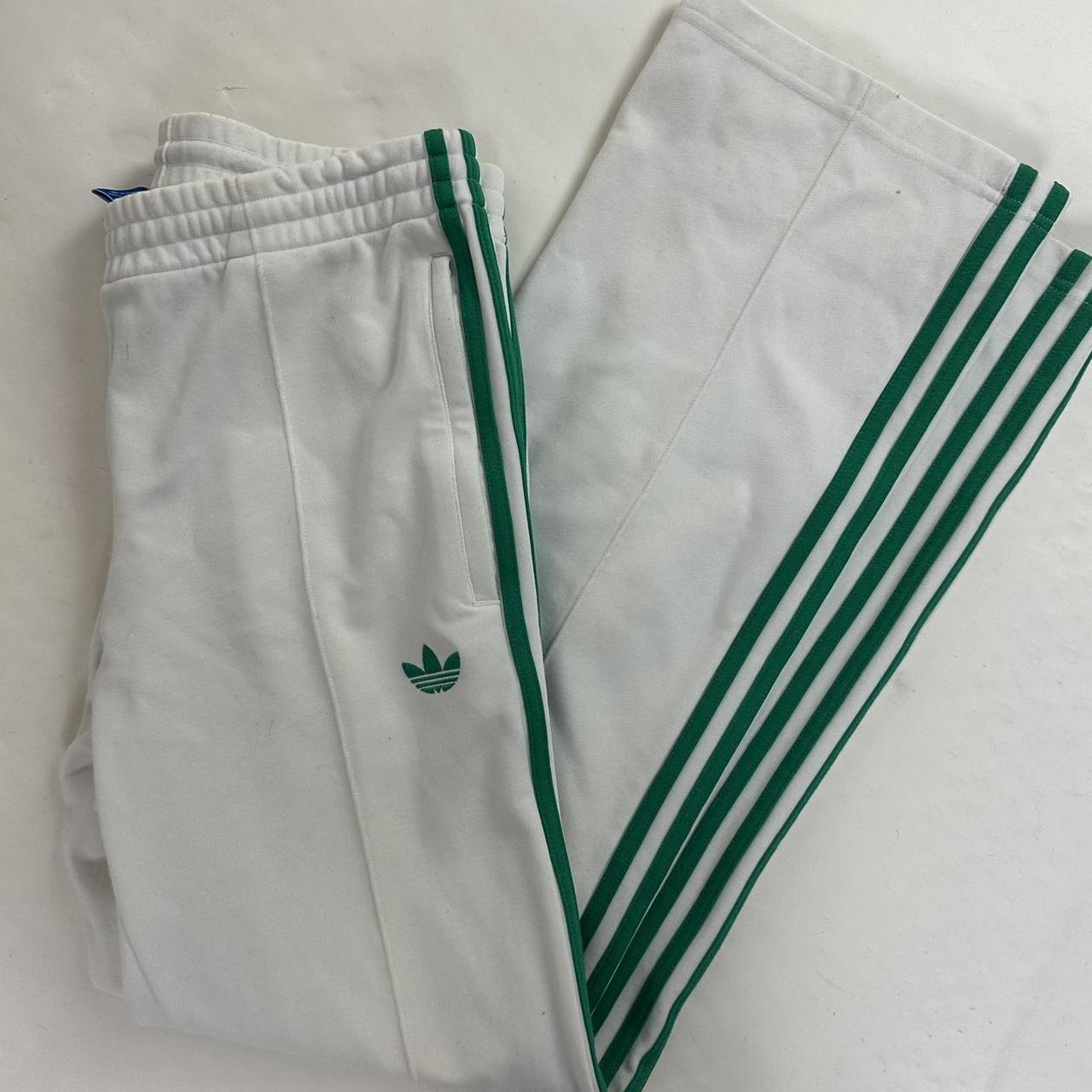 size small adidas three stripe track pants some - Depop