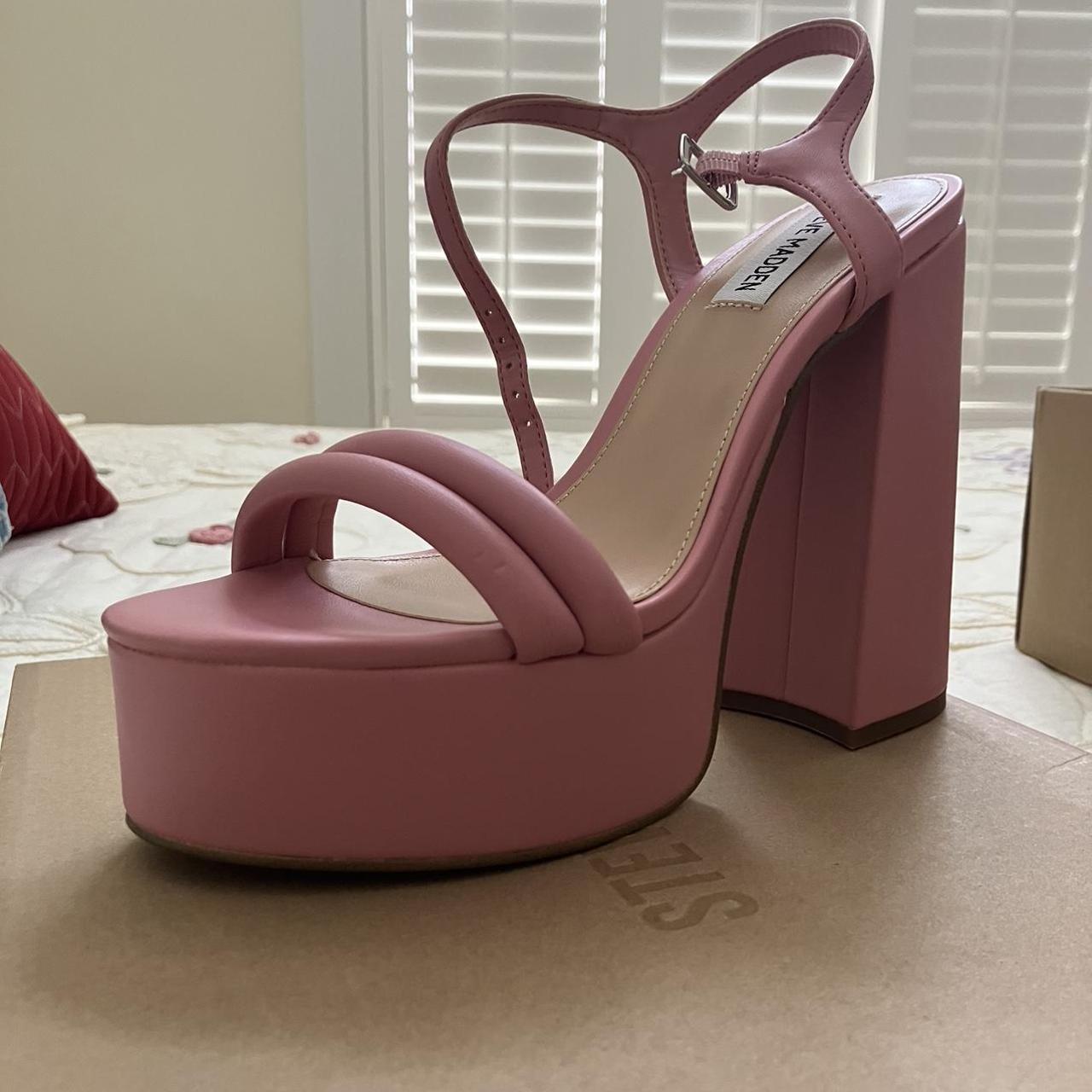 steve madden pink bow heels