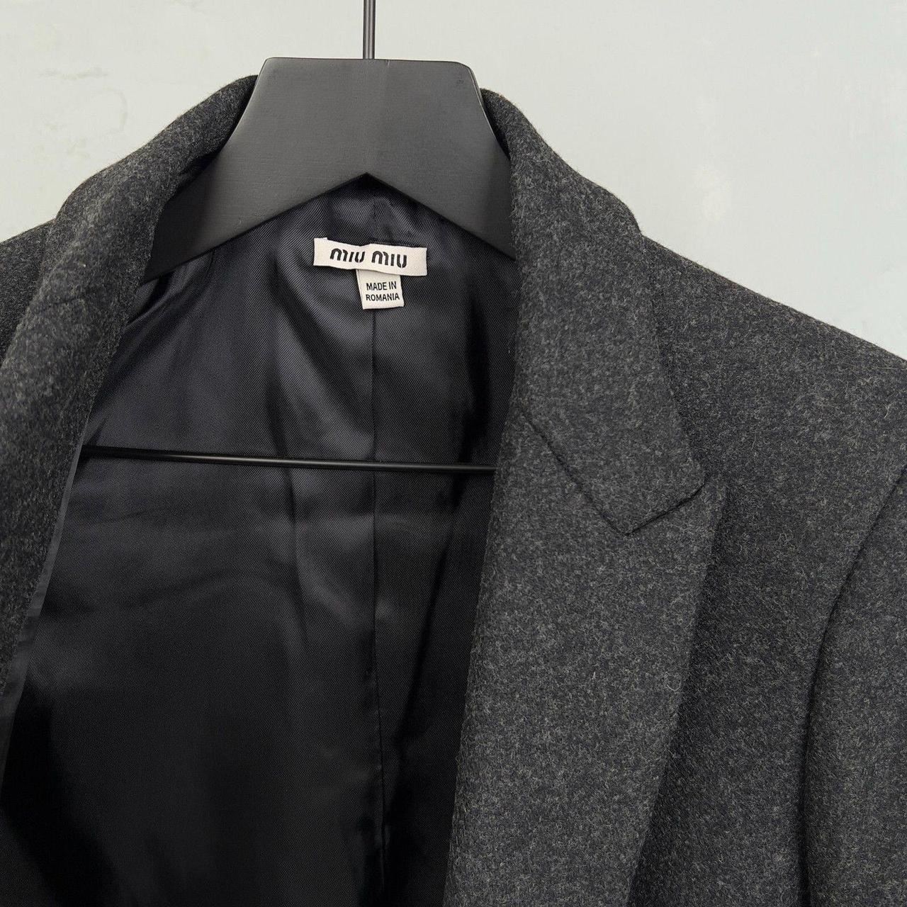 Miu Miu Women's Blazer Jacket - Grey - 6 – MIU MI… - image 3