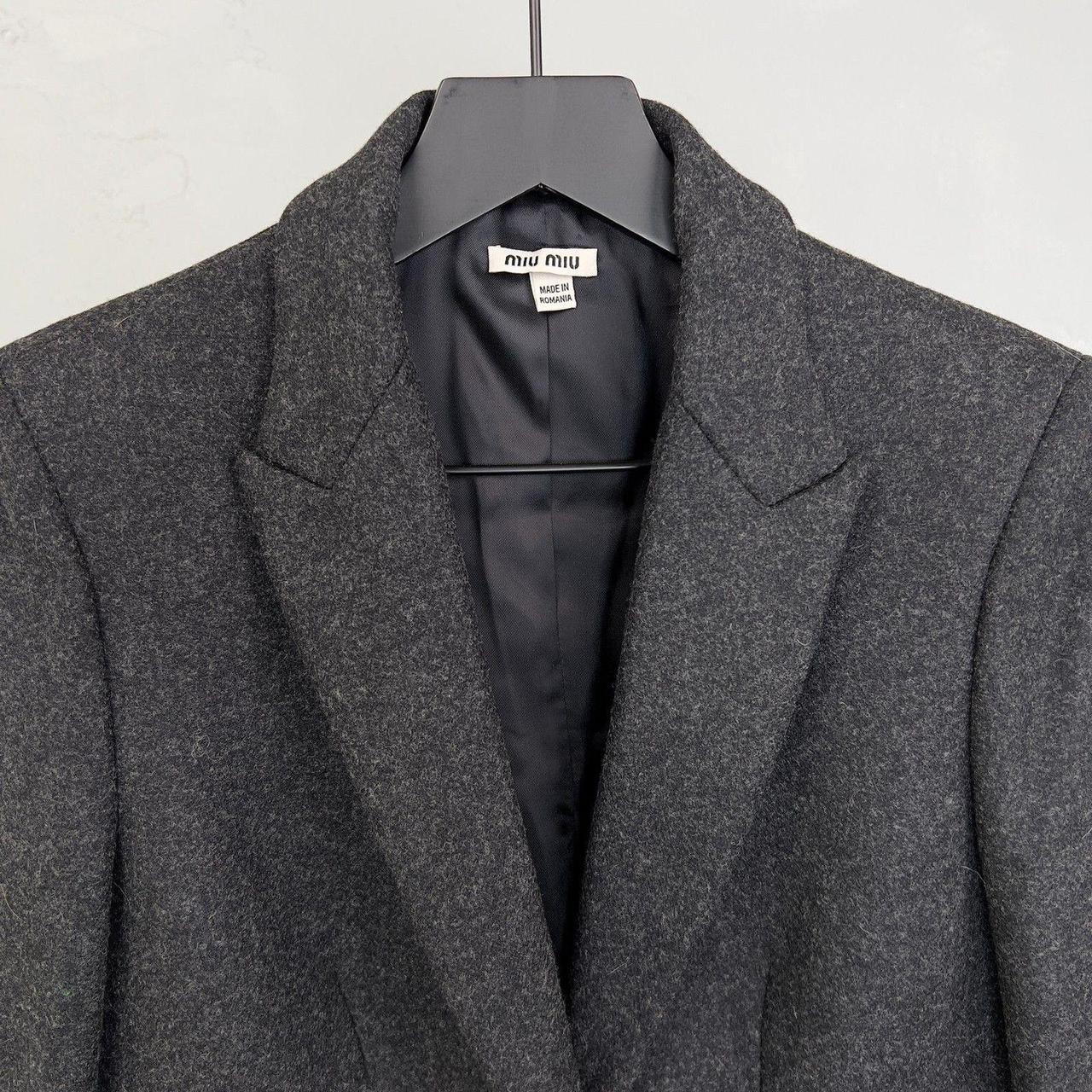 Miu Miu Women's Blazer Jacket - Grey - 6 – MIU MI… - image 2