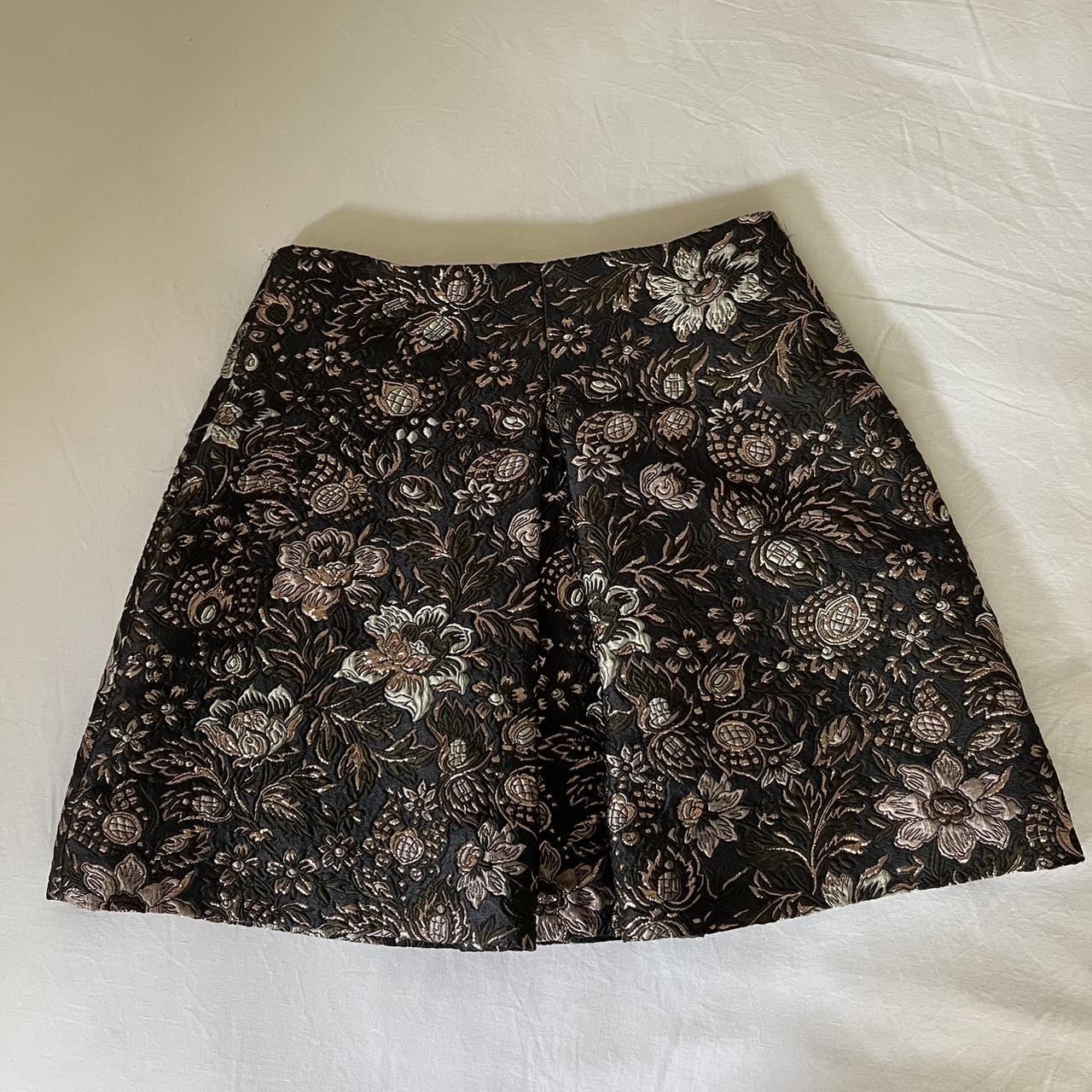 Zimmermann Silk Embroided A-Line Skirt Size 1 best... - Depop