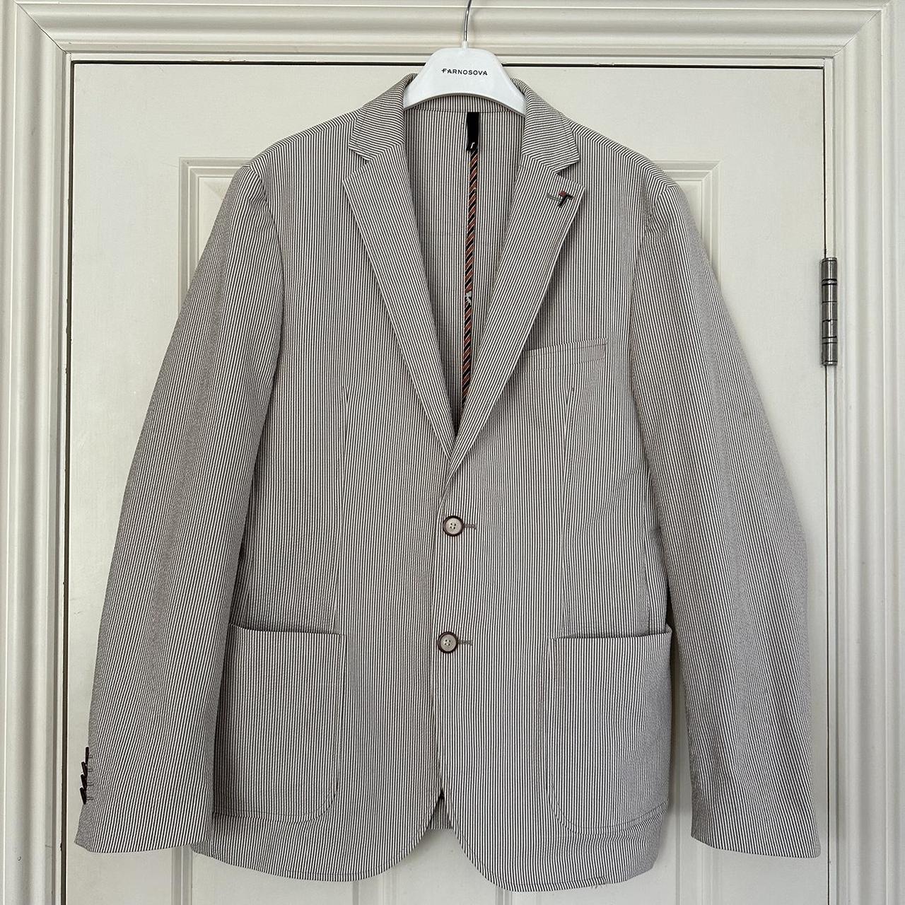 Damat Tween Male Beige Striped Blazer 🍂 EU Size... - Depop