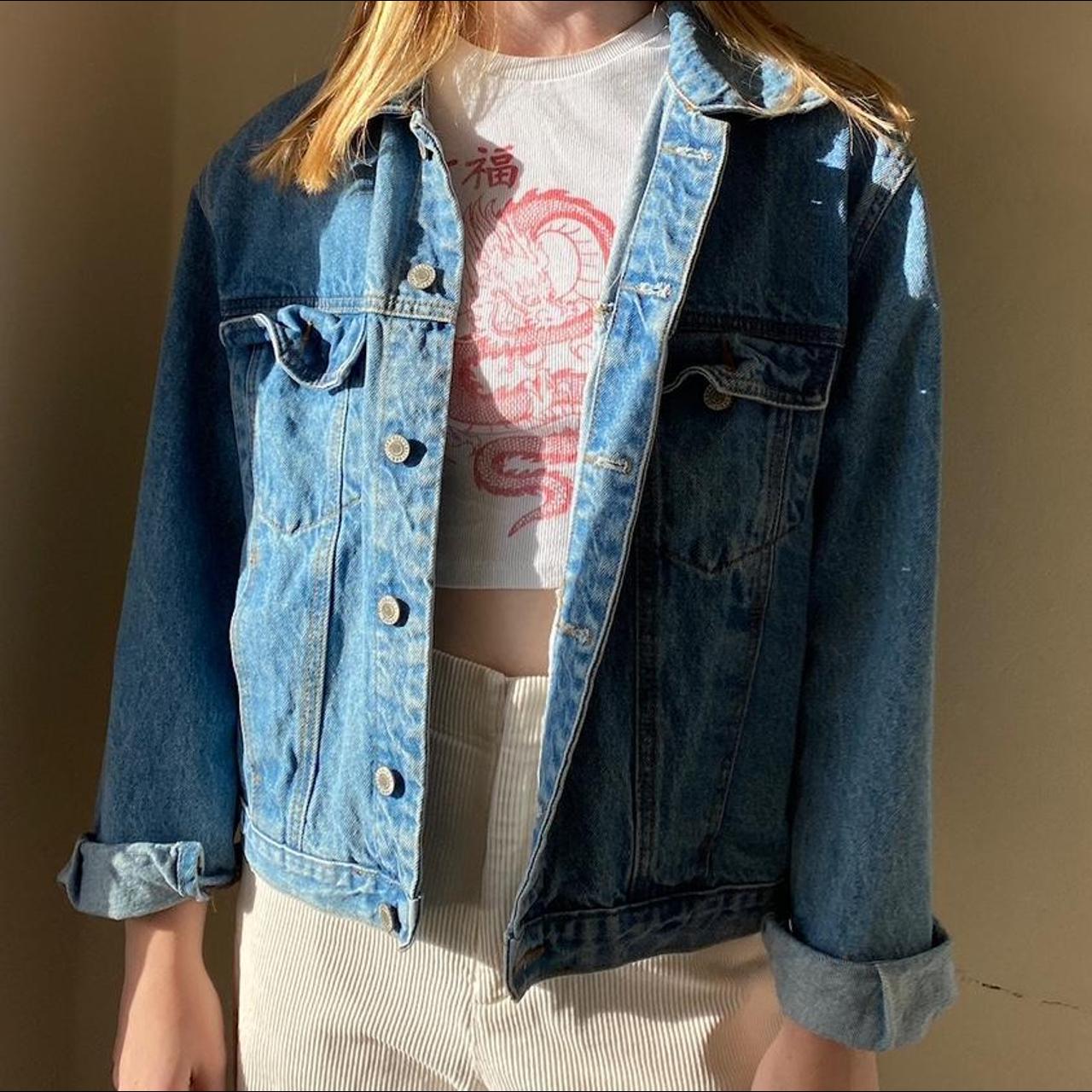 brandy denim jacket size small Depop