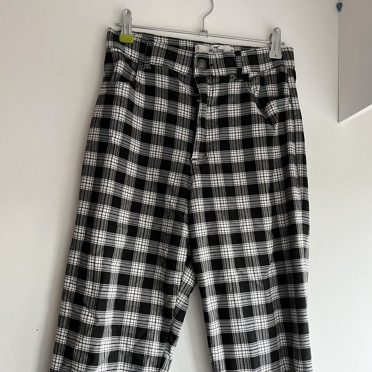 hollister black and white plaid checkered