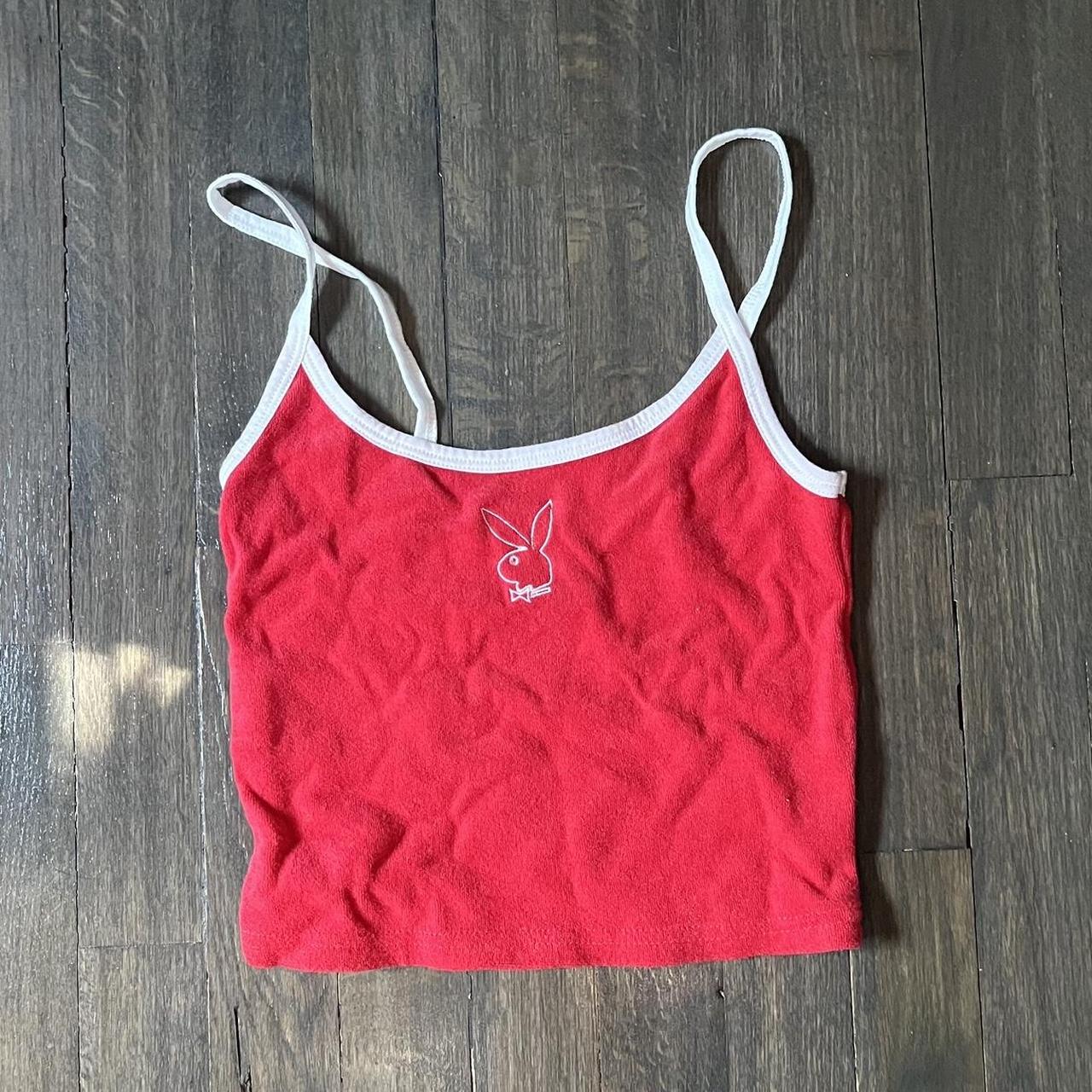 Playboy Women's Red Vest Depop