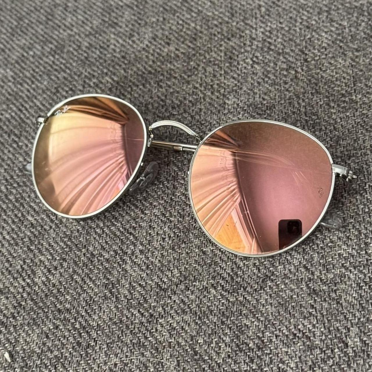 Ray-Ban Women's Round Sunglasses Silver/Pink – Ray Ban Round