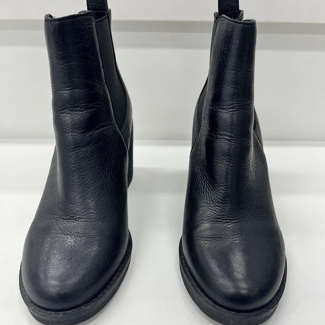 Black leather boots from wittners Perfect condition... - Depop