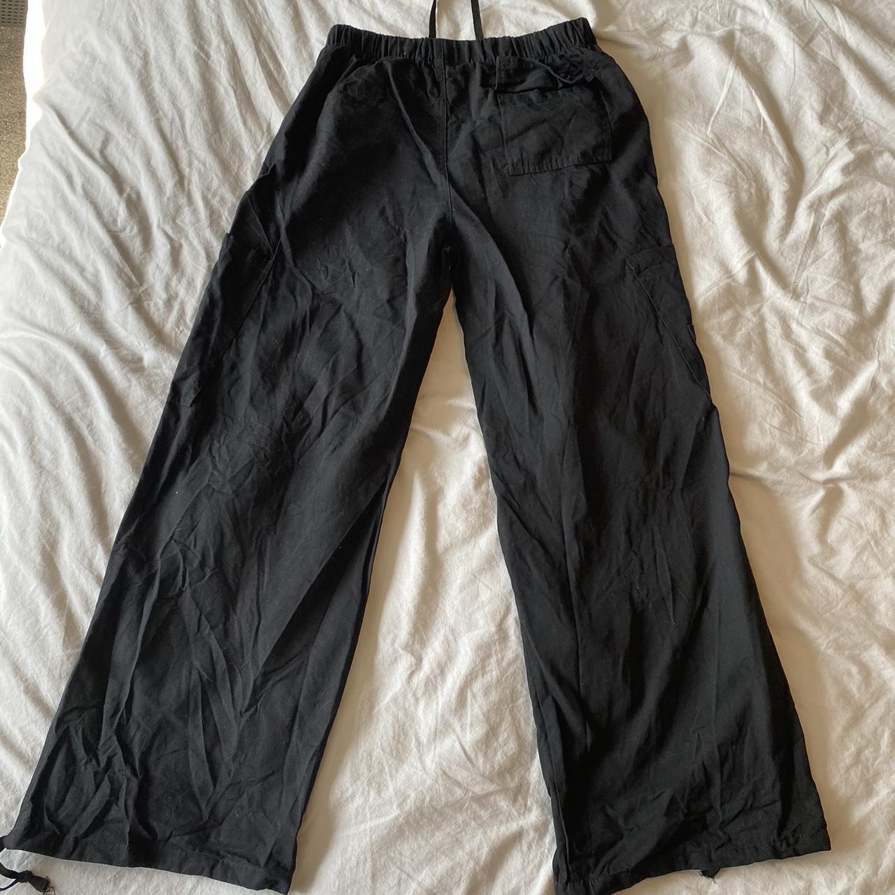 Men's Black and White Trousers | Depop