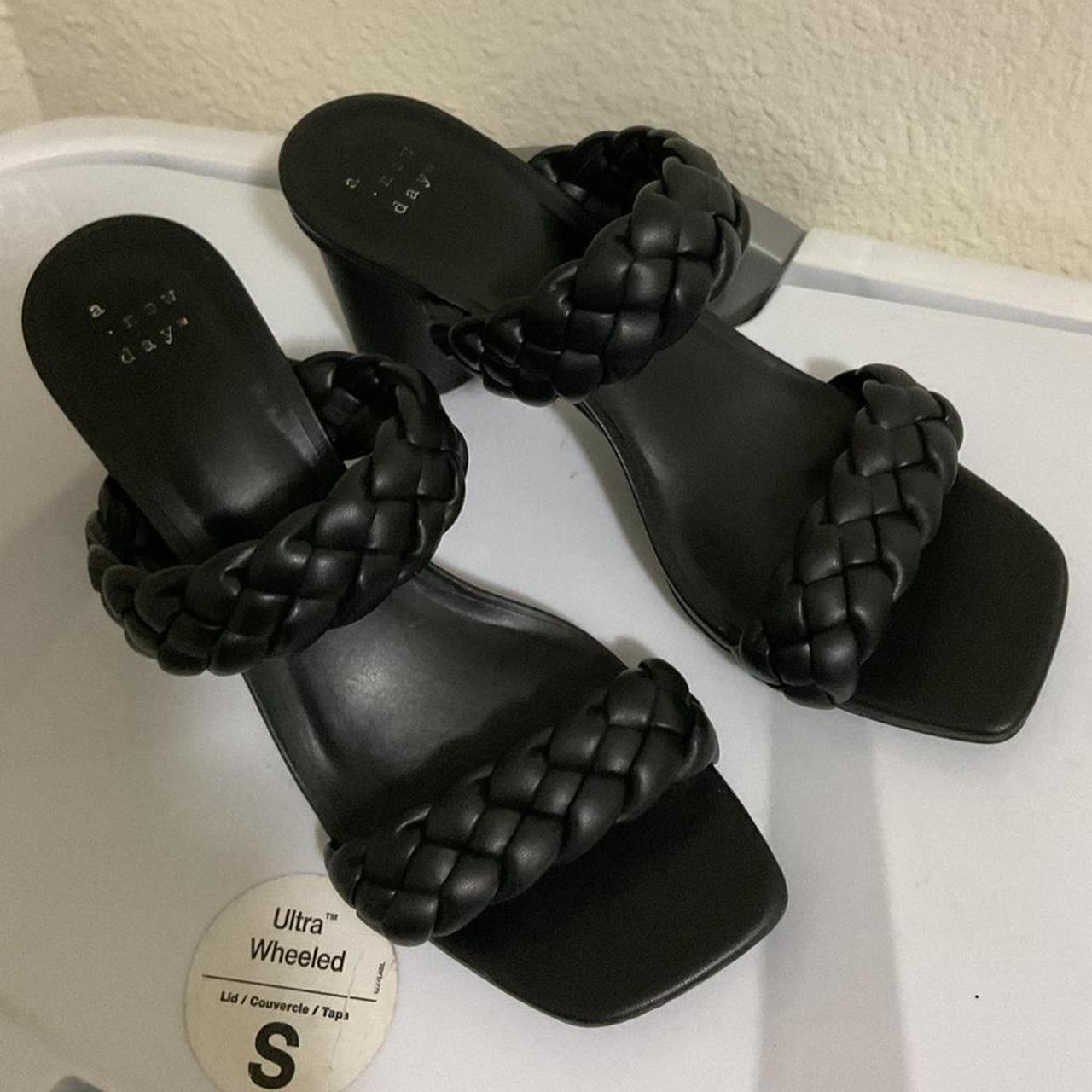 Black Mid heel sandals from Target in pretty good... Depop