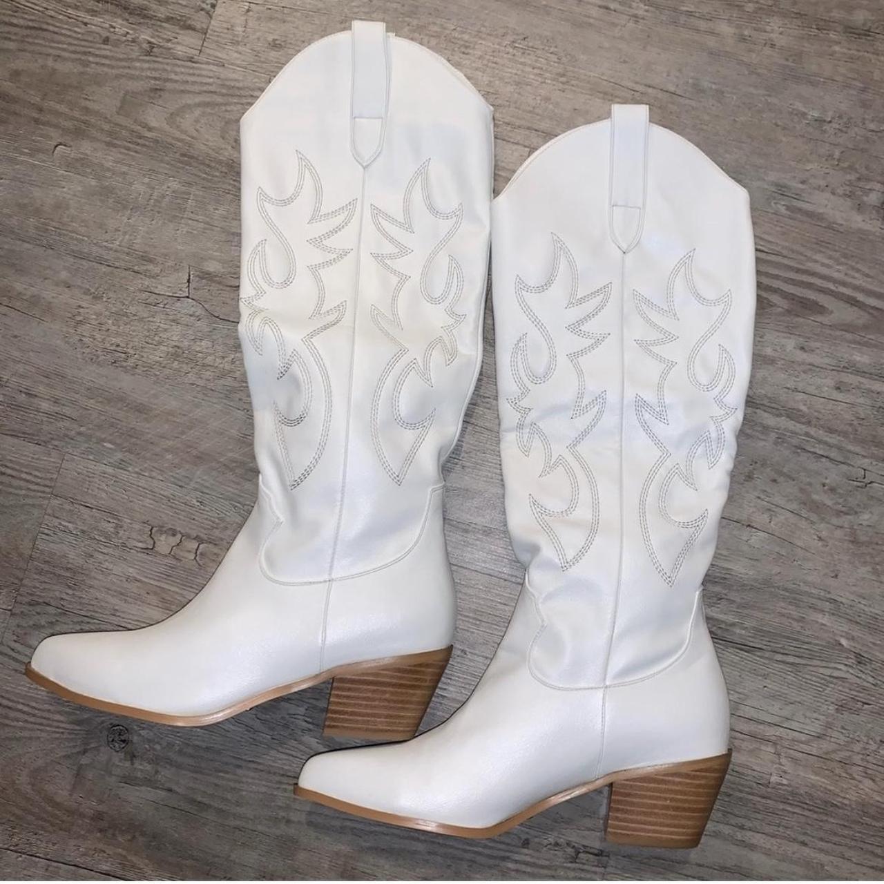 Billini Urson White Cowboy Boots - Ive Never Worn... - Depop