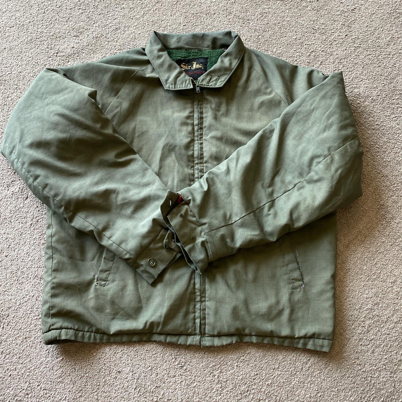 army green cropped jacket fits cropped some... Depop