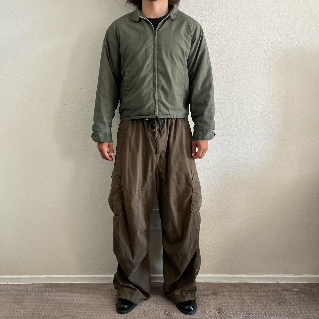 army green cropped jacket fits cropped some... Depop