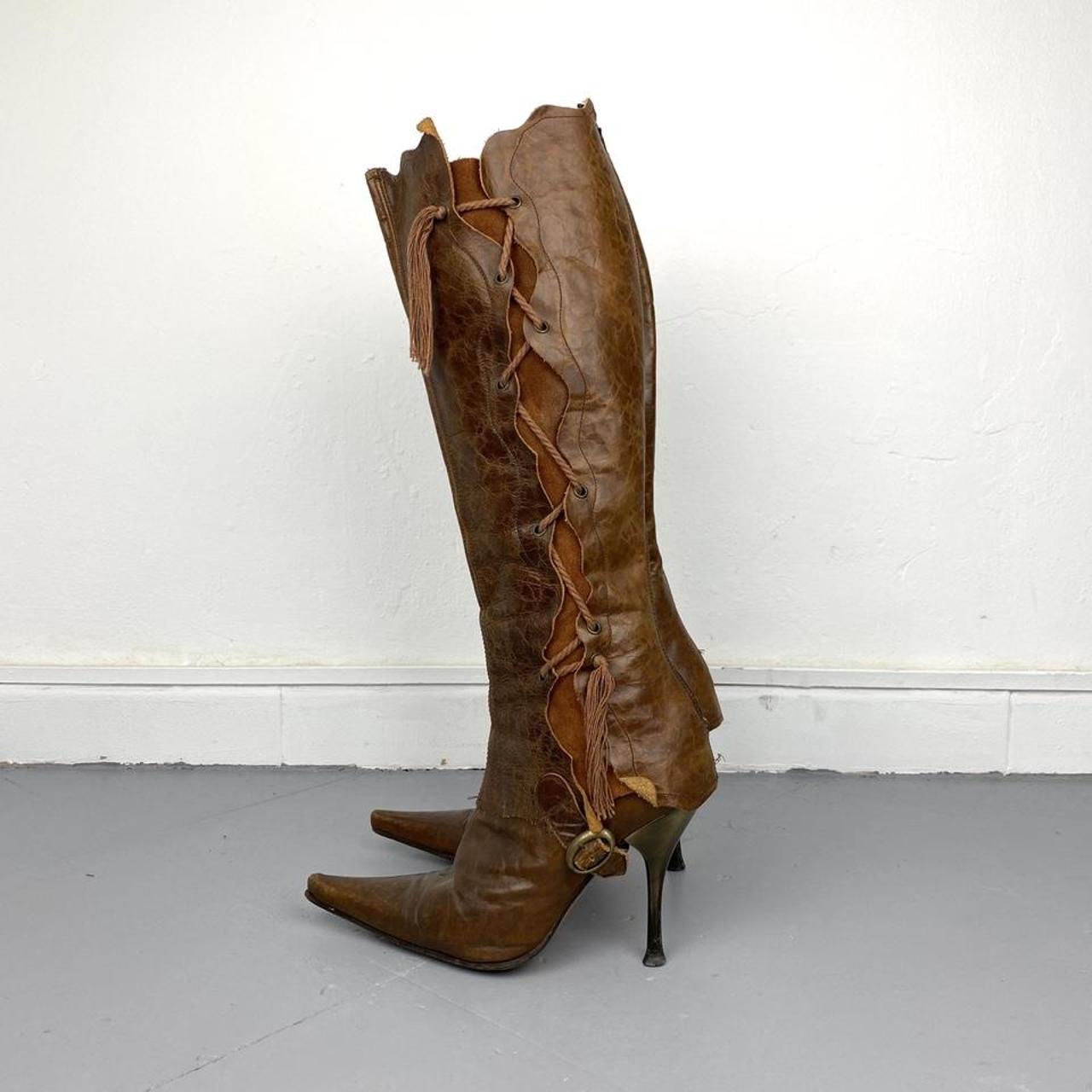 high shaft leather boots