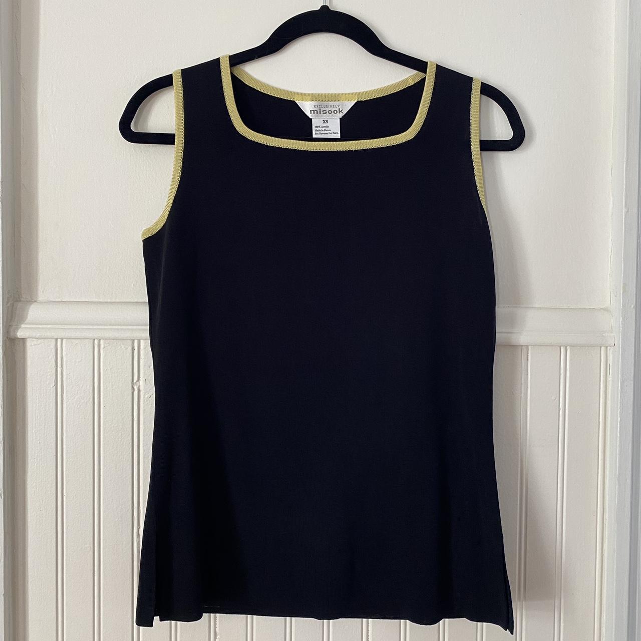 Square Neck Sleeveless Top Black