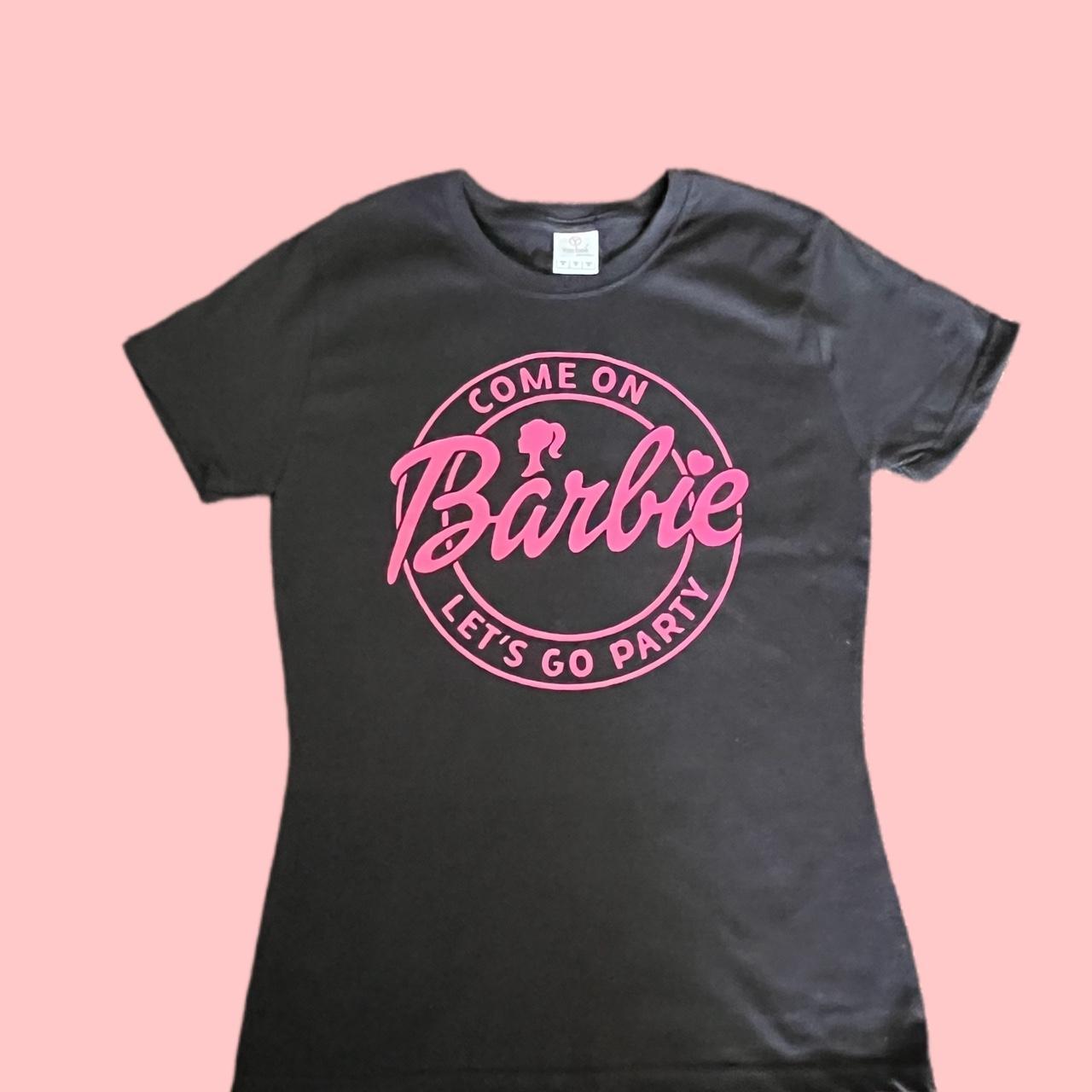 Black custom made BARBIE T-Shirt 🎀 With hot Barbie... - Depop