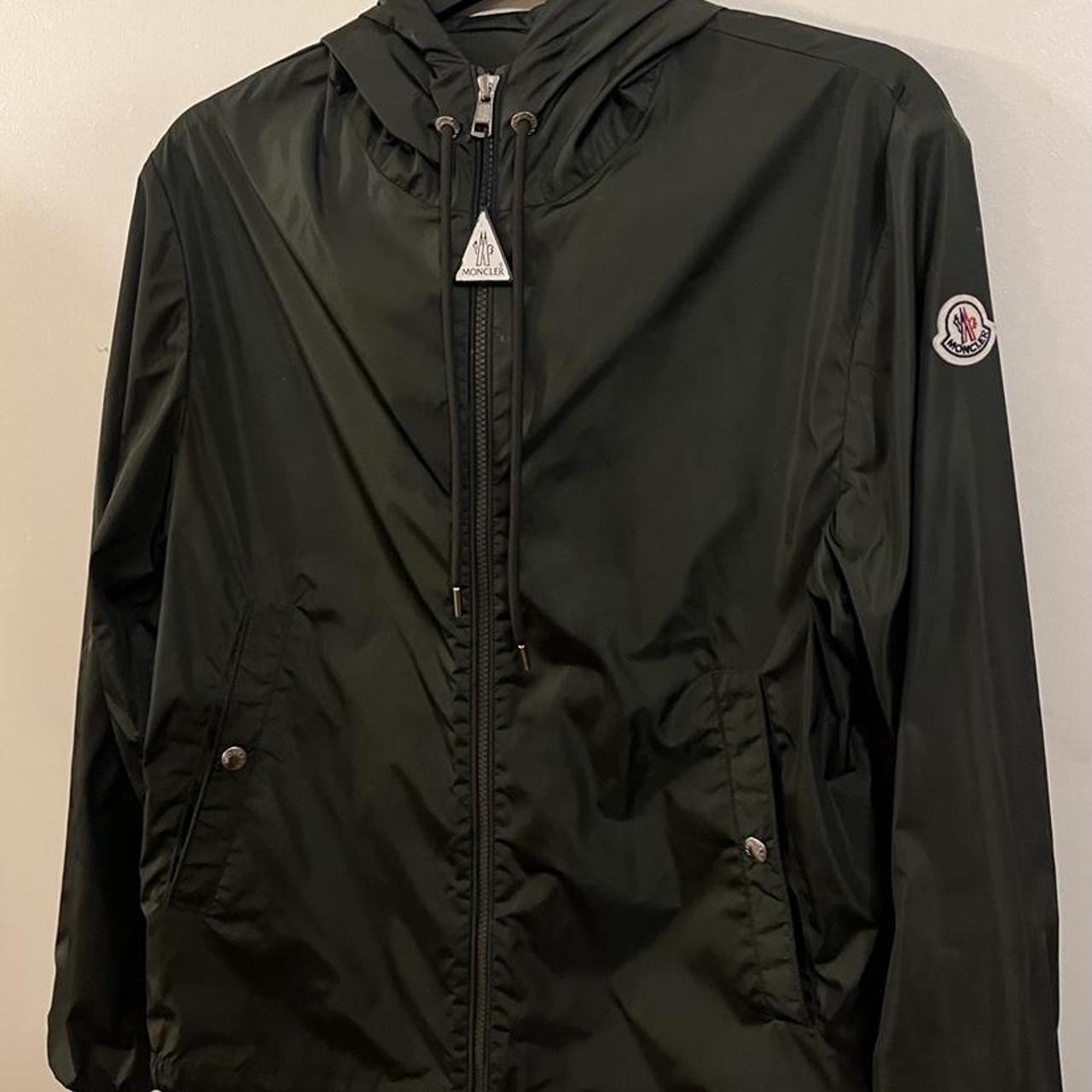 Moncler Men's Green and Khaki Jacket | Depop