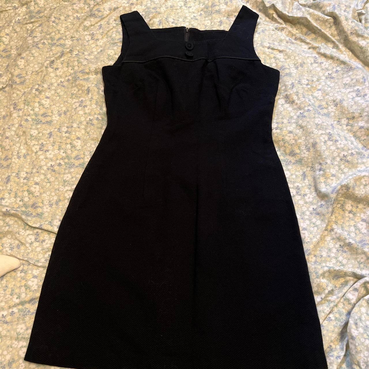 Vintage black dress 🐈‍⬛ -cute with white long sleeve... - Depop