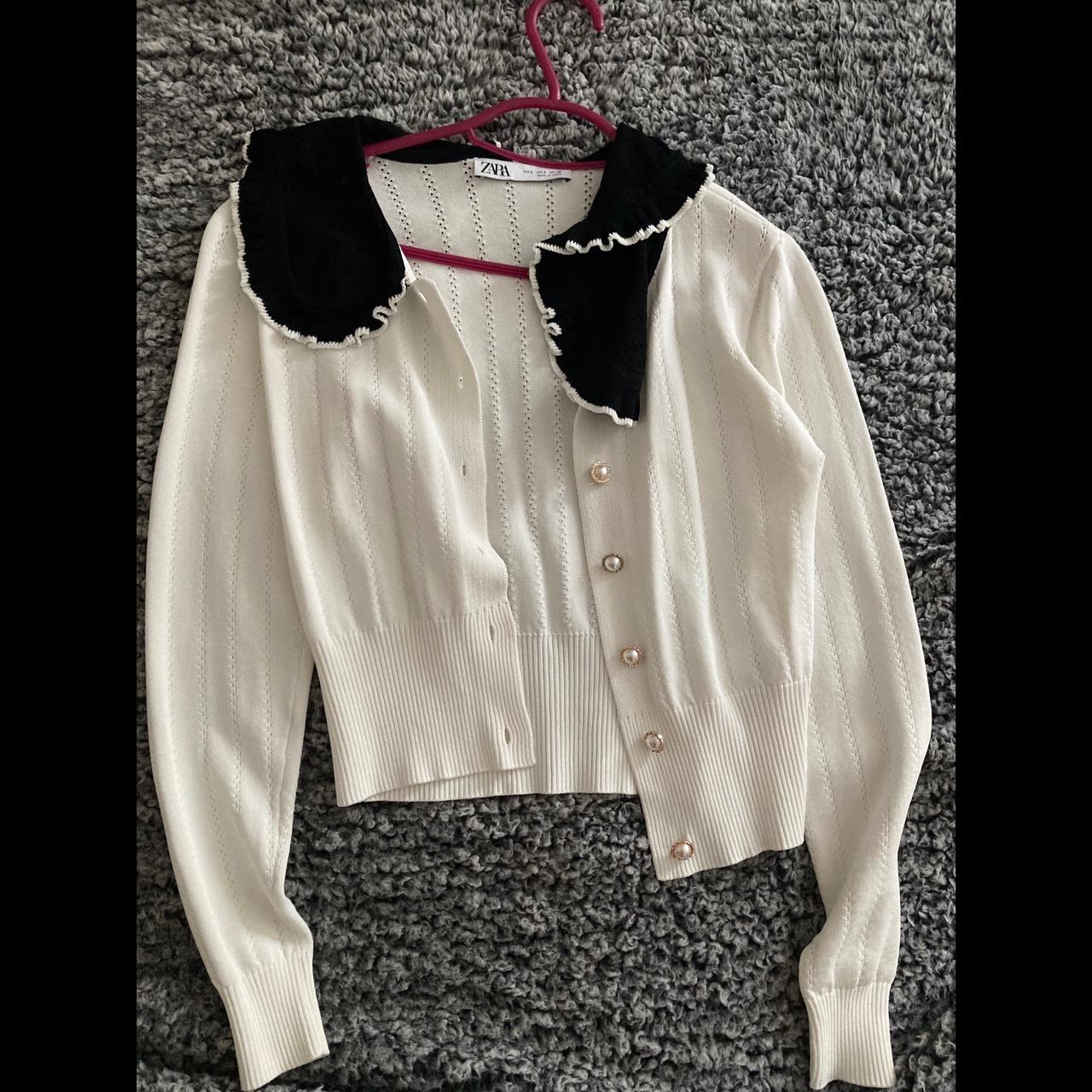 Zara Women's White Jacket Depop