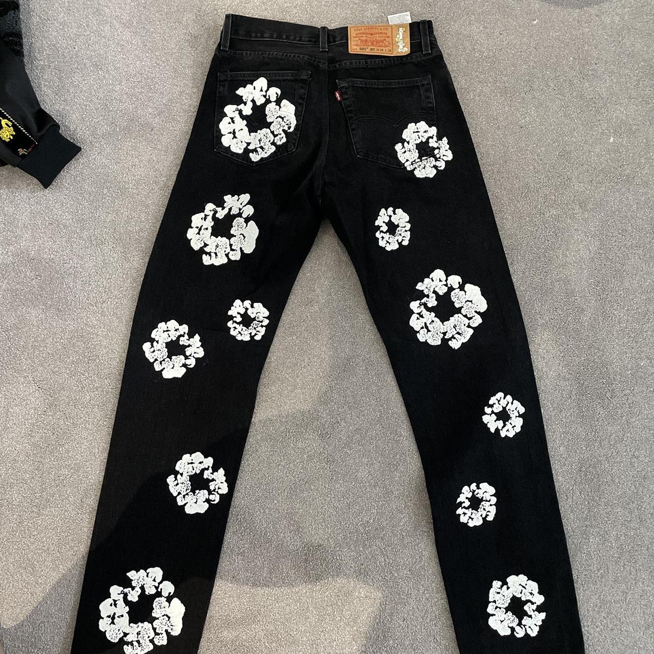 Black denim tears. 34 waist & 34 leg. Work a... Depop