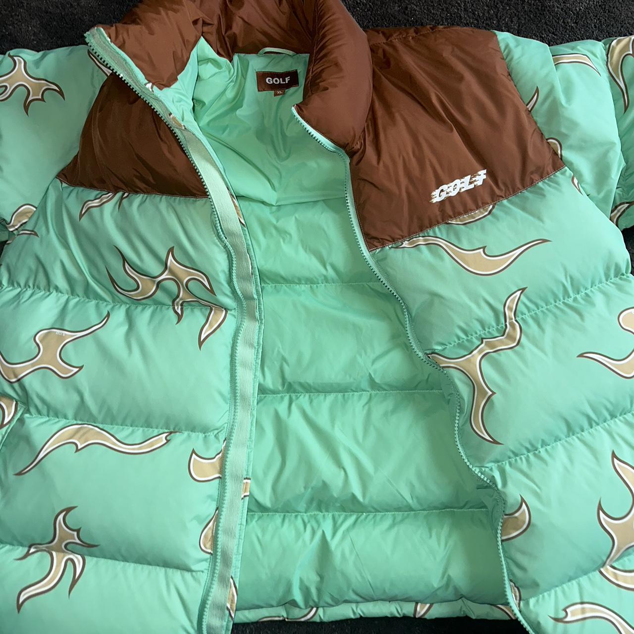 Golf Wang Mint Flames Puffer- like new