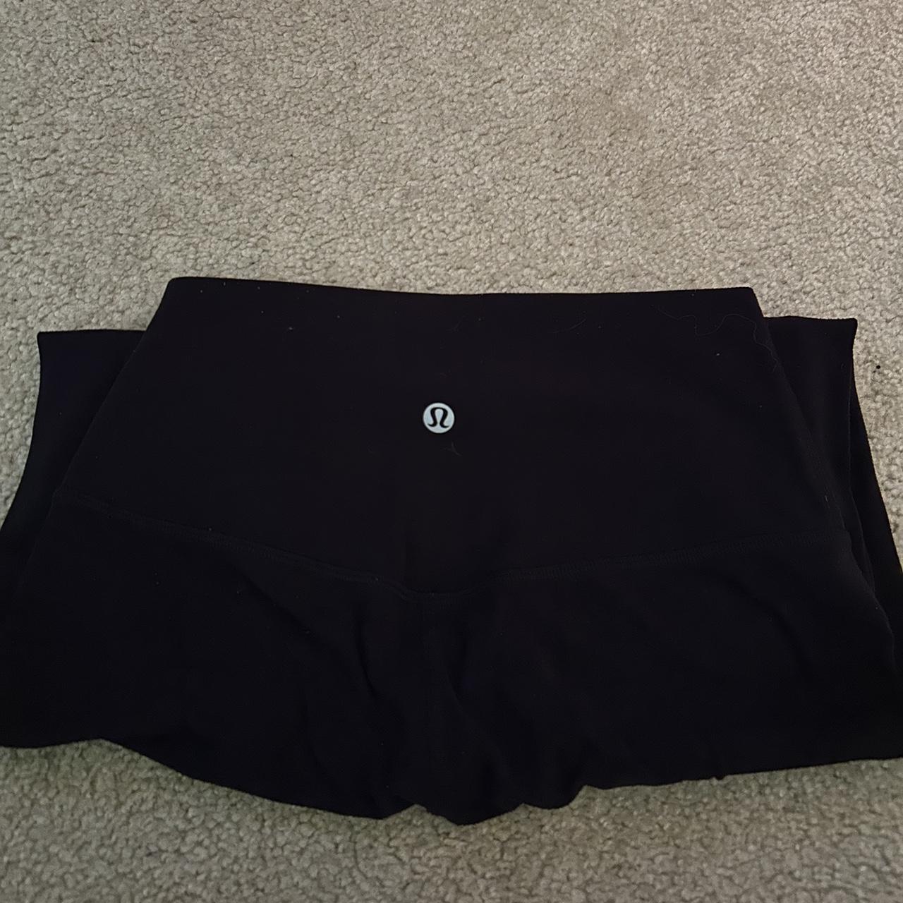 Black lululemon leggings hole on the inside of the... Depop