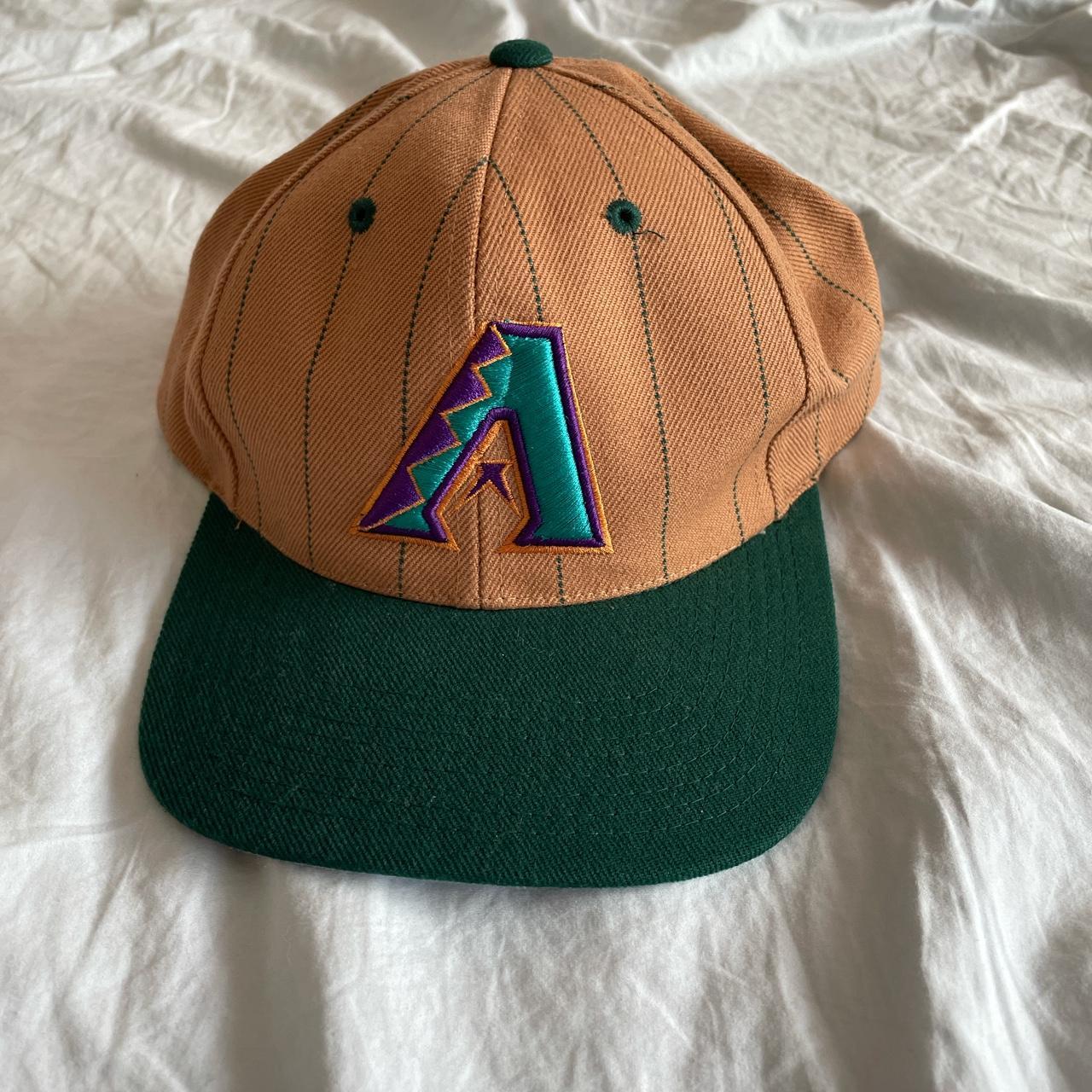 VINTAGE Diamondbacks Baseball cap brown and green - Depop