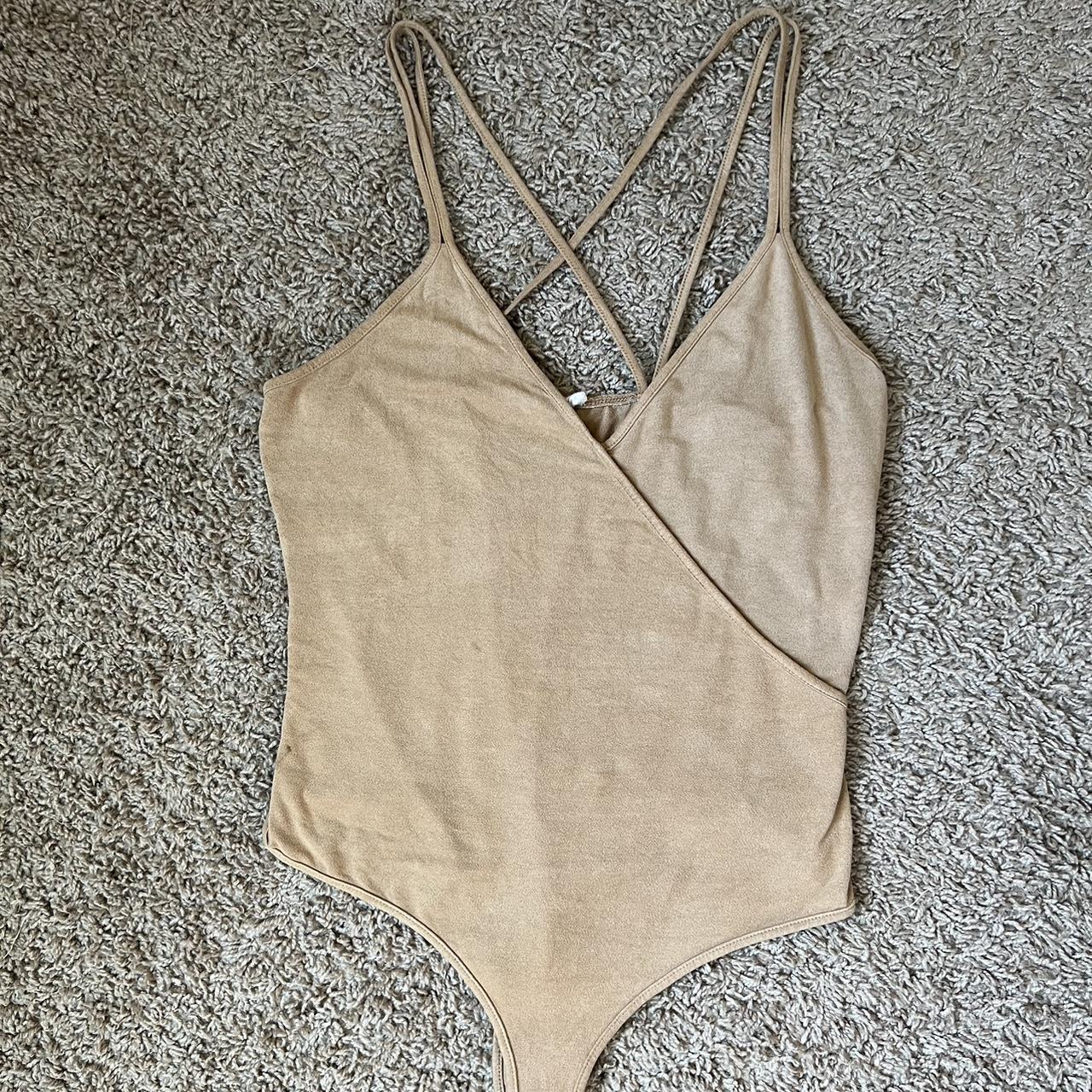 Women's Tan Bodysuit Depop