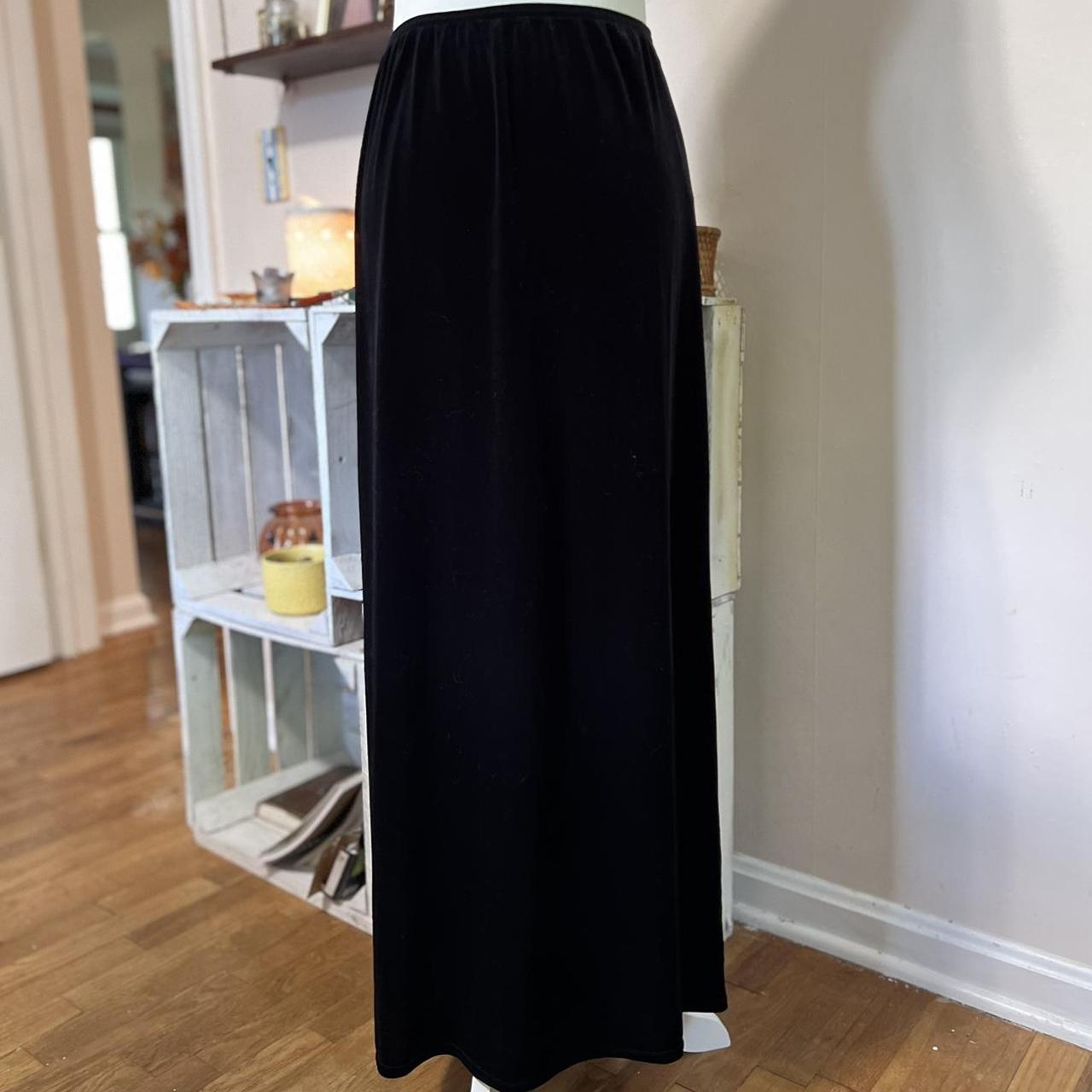 Black Velvet Whimsigoth Maxi Skirt Perfect Depop