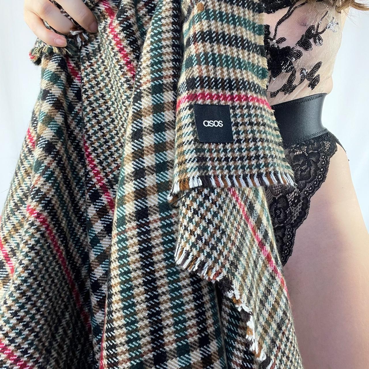 ASOS shawl or scarf with a cottagecore tweed vibe.... Depop