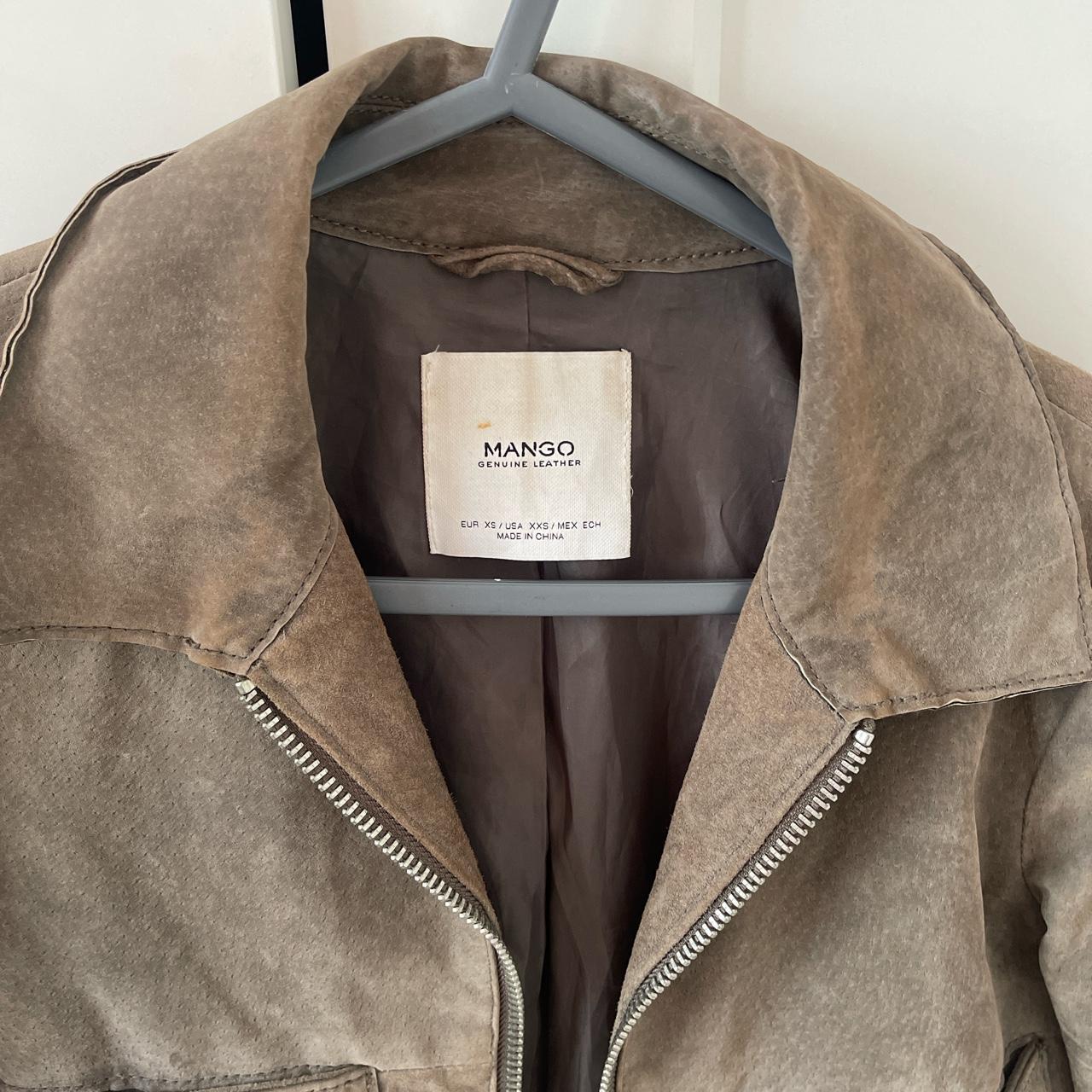 Vintage mango real leather jacket size XS,