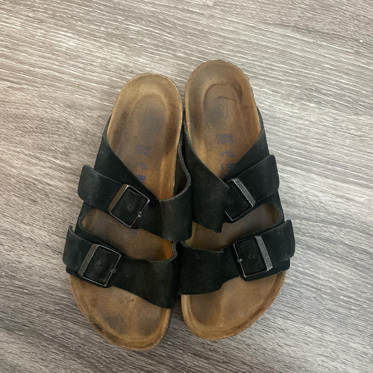 Birkenstock Arizona Suede Black Women’s size 39... - Depop