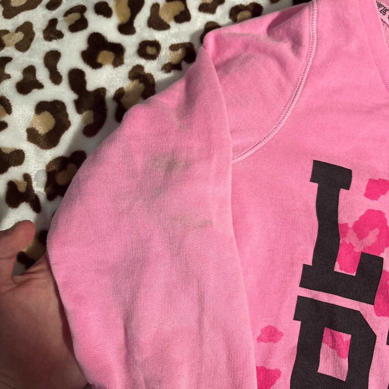 Super cute y2k PINK long sleeve Crew neck with... Depop