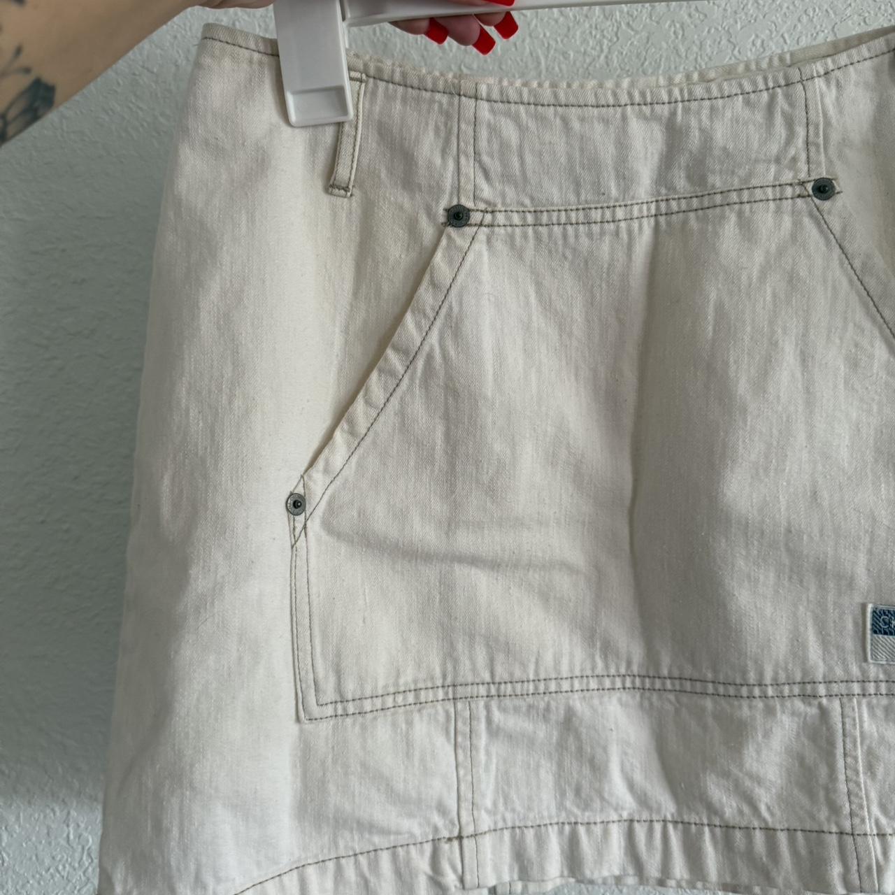 Calvin Klein Jeans Women's Skirt - Cream/White - … - image 5
