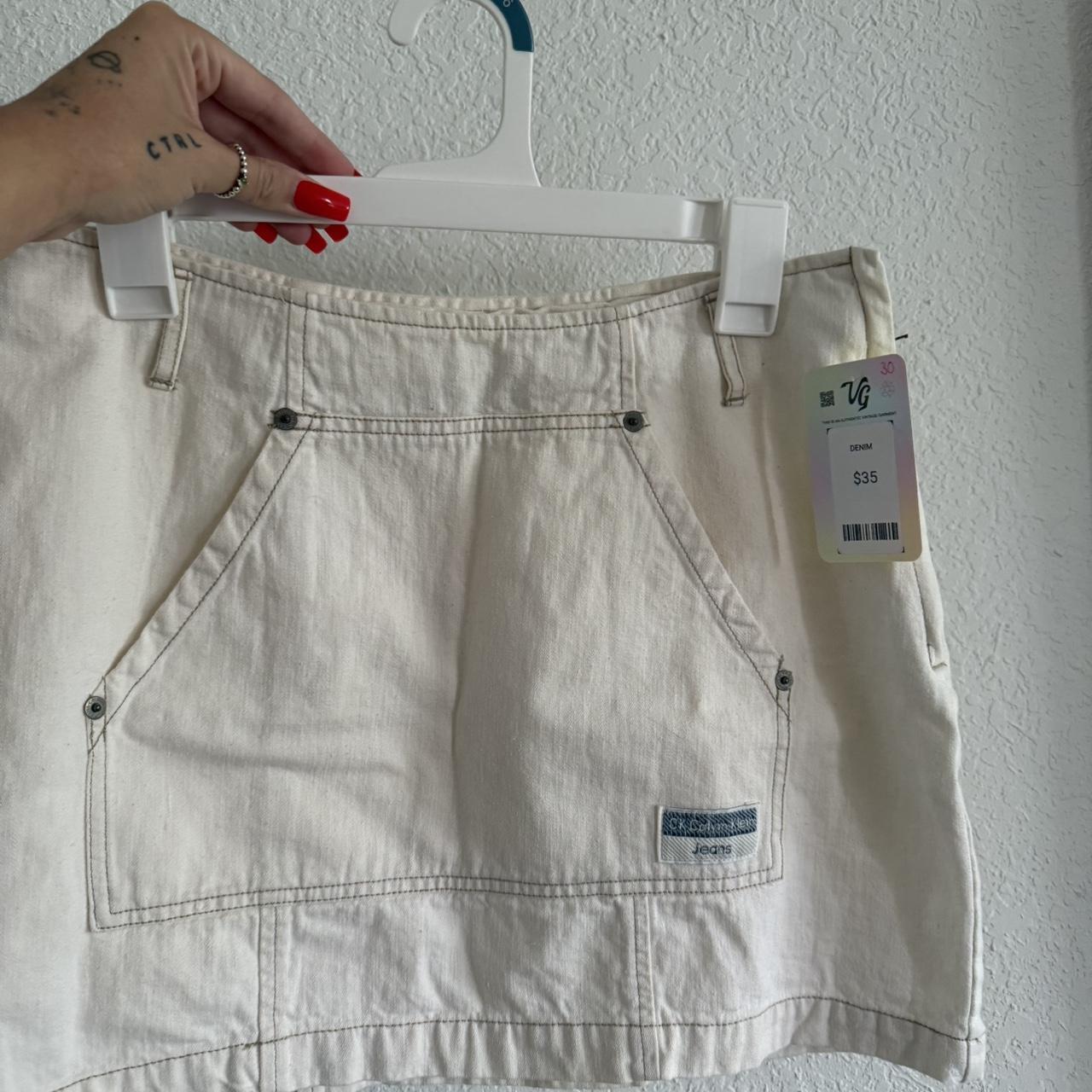 Calvin Klein Jeans Women's Skirt - Cream/White - … - image 4
