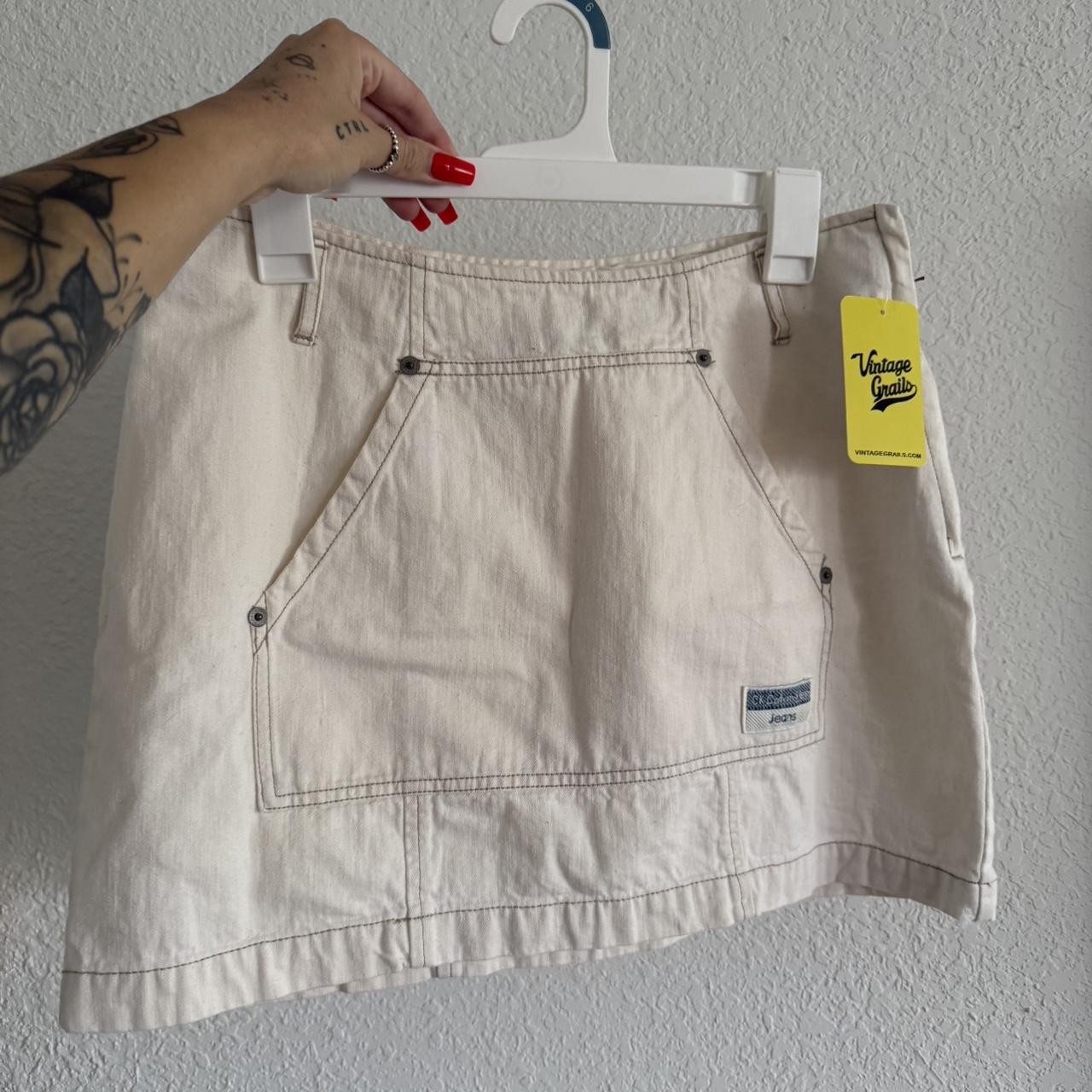Calvin Klein Jeans Women's Skirt - Cream/White - … - image 1