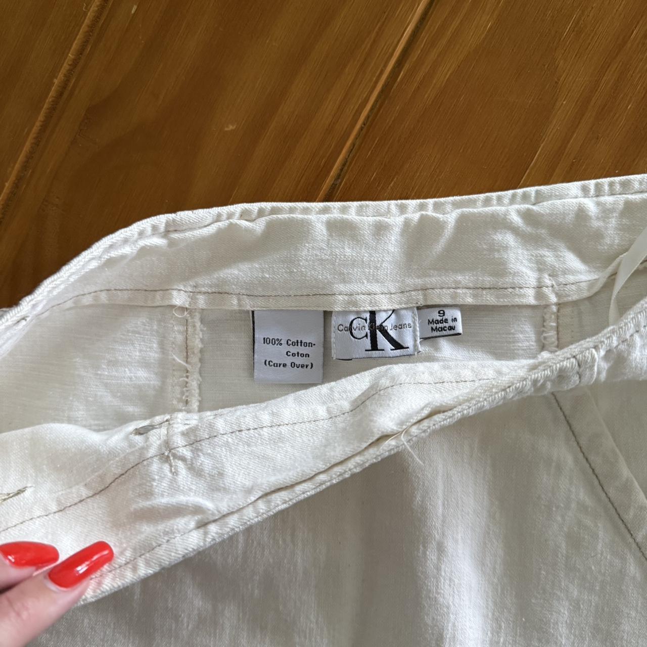 Calvin Klein Jeans Women's Skirt - Cream/White - … - image 7