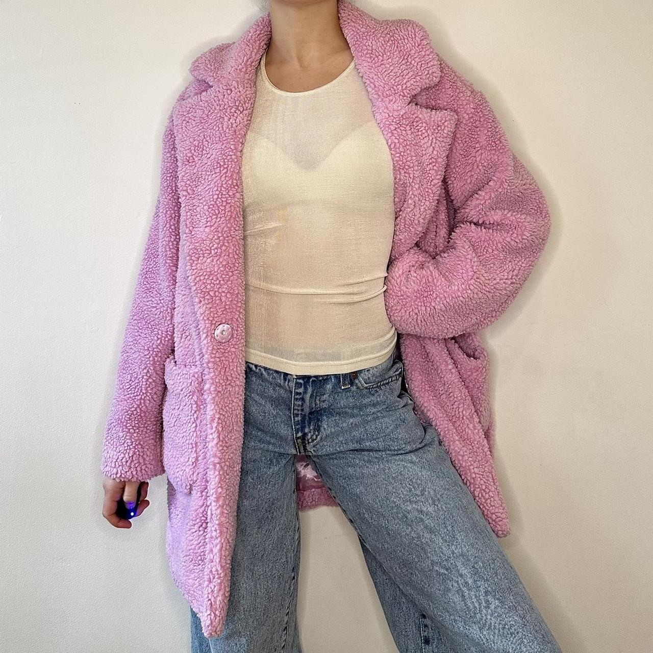 Forever 21 pink teddy clearance coat