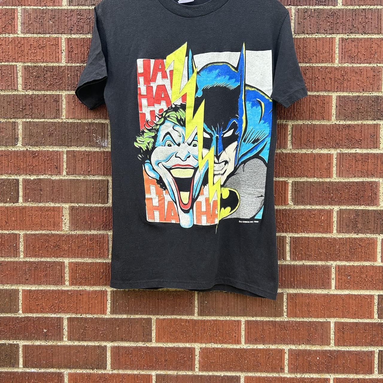 Vintage 1989 DC Comics Batman Joker Shirt Medium Depop