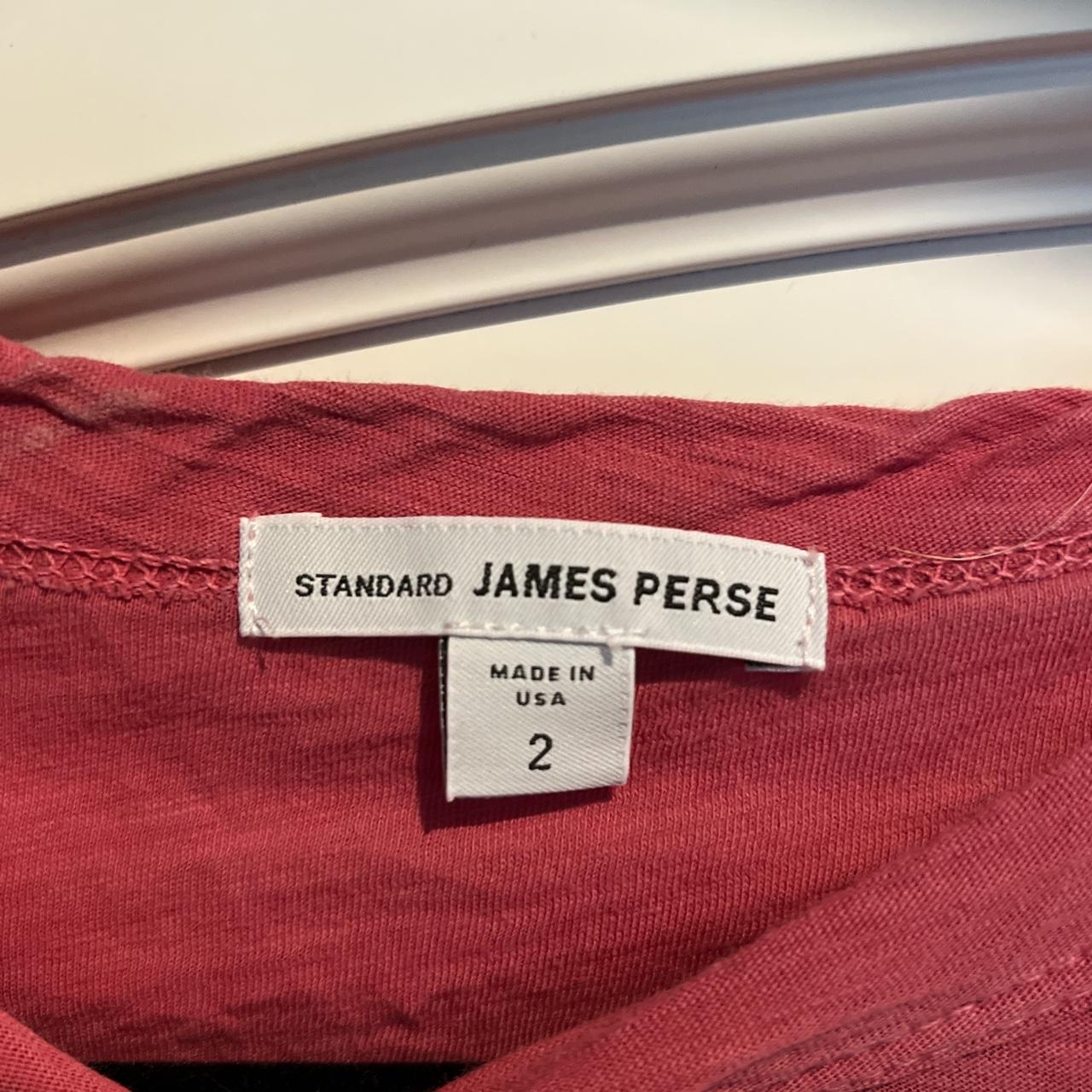 James Perse Women's Pink and Red T-shirt (2)