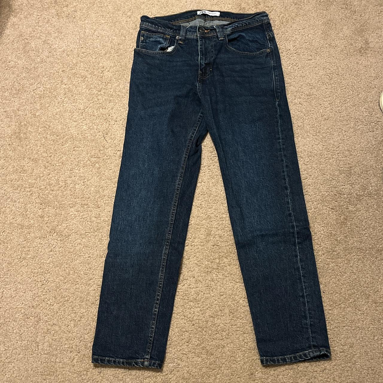 Zara Slim Fit raw denim jeans. - Depop